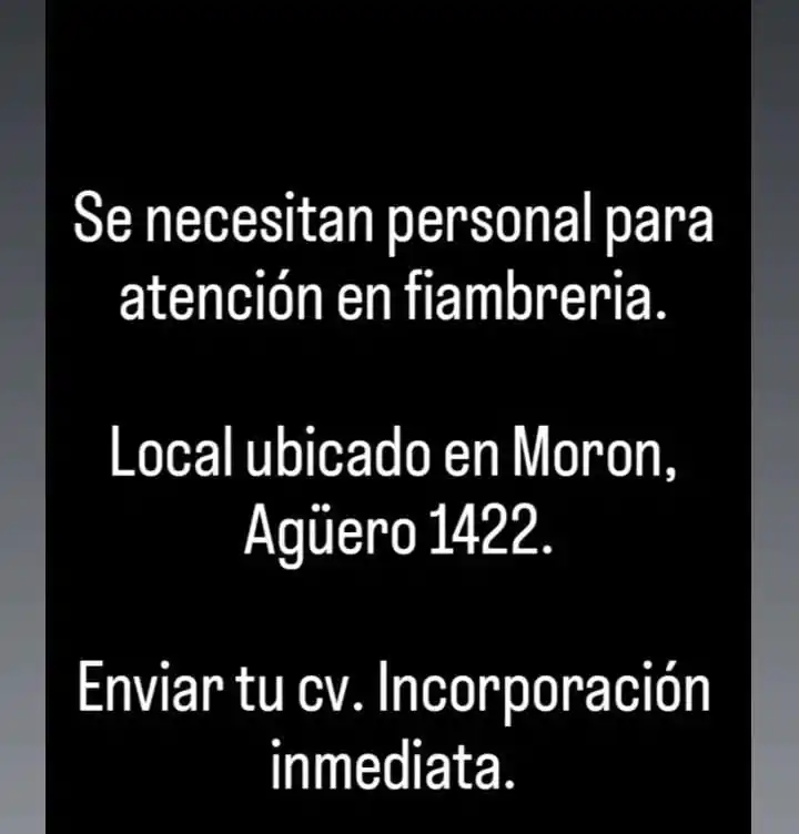 Image from Ofertas Laborales Arg: # Fiambrería...