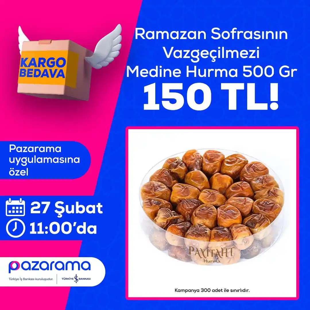 Image from Pazarama: İndirim geldi 💙 👉🏼 https://www.pazarama.com/firsatlar/l-alisveris-...