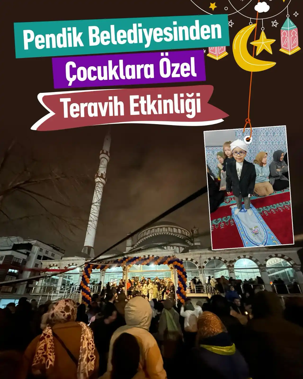 Image from Pendik Belediyesi: Pendik Müftülüğü iş birliğiyle Hz. Ömer Camii'nde (Çocuklu Camii) çocu...