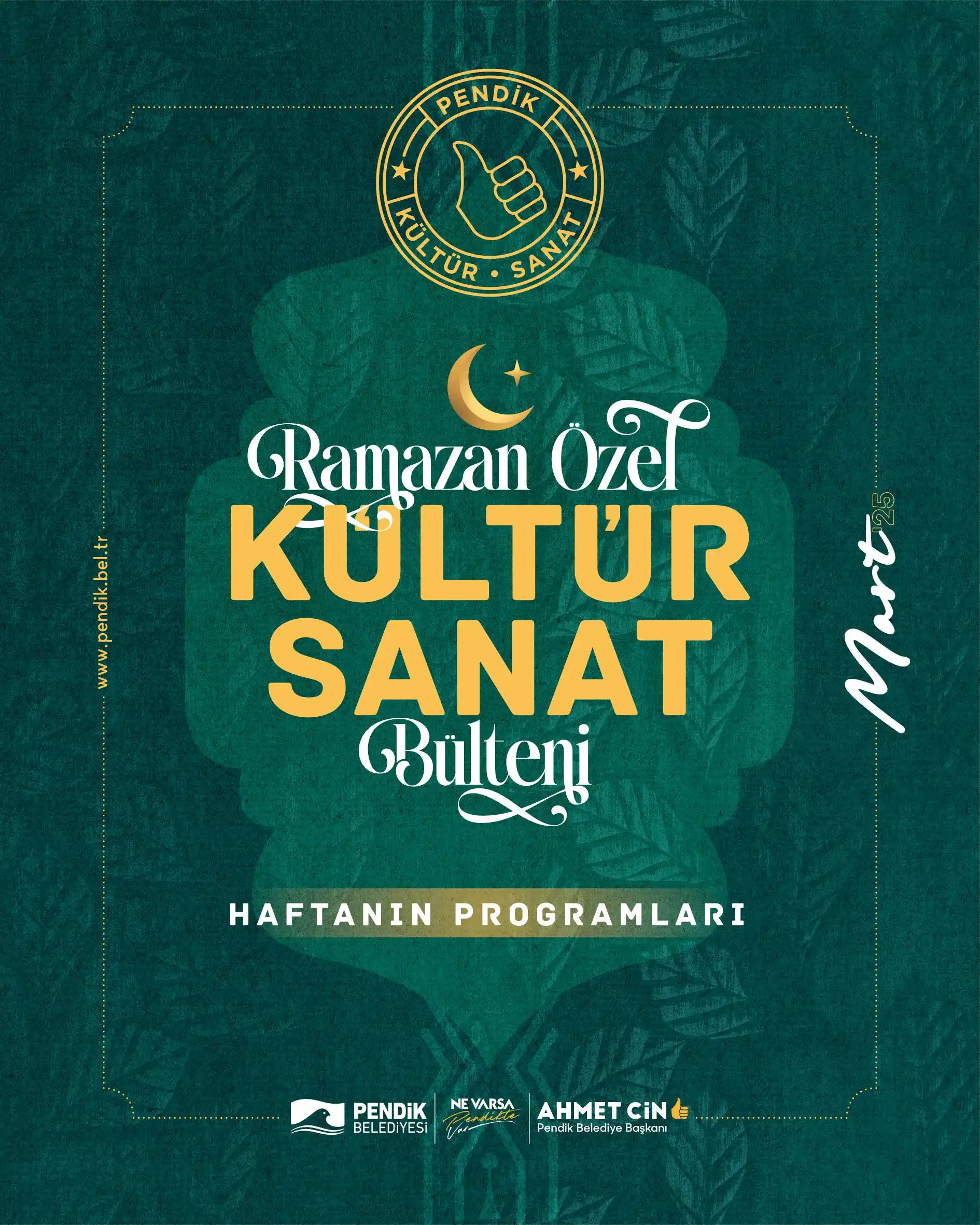 Image from Pendik Belediyesi: Bu akşam ve haftasonu gerçekleştireceğimiz Ramazan Özel kültür, sanat,...