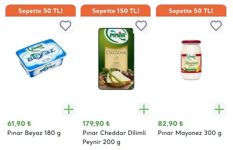 Image from PınarOnline: 🔥 *SEPETTE FIRSAT* 🔥   Pınar Beyaz 180 g *SEPETTE 50 TL*👇 https://w...