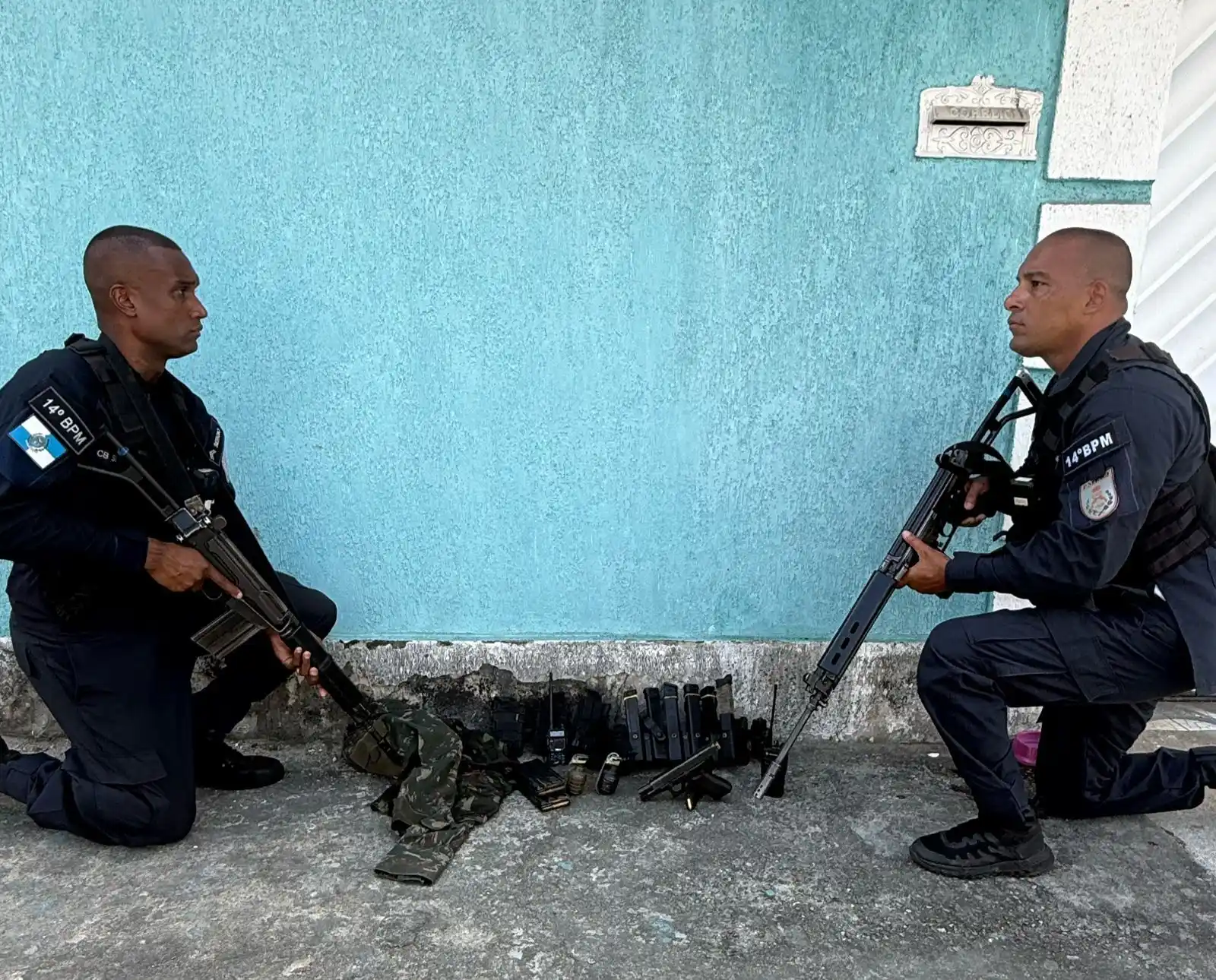 Image from PMERJ: 🚨 _*Ocorrência Policial*_  🚔 Policiais do 14º BPM entraram em confro...