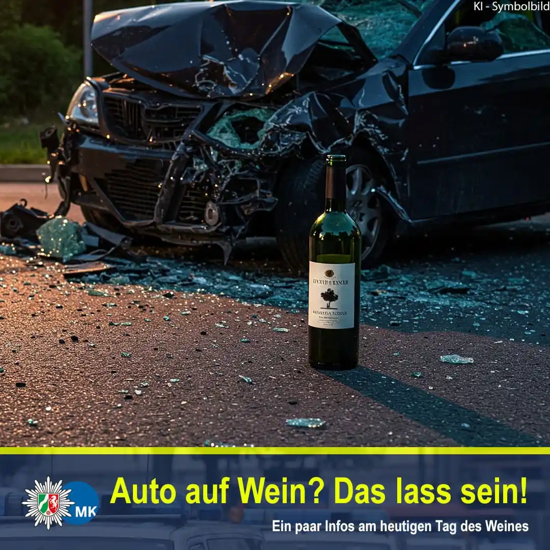 Image from Polizei NRW Märkischer Kreis: Ach... zu Vino sag ich nie no! 😊 📆 Am heutigen Tag des Weines erfre...