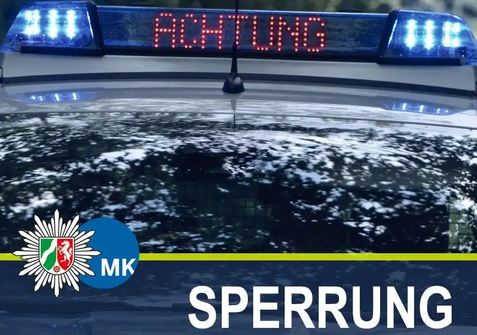 Image from Polizei NRW Märkischer Kreis: Die Arnsberger Straße in Balve - Beckum ist auf Grund eines Einsatzes ...