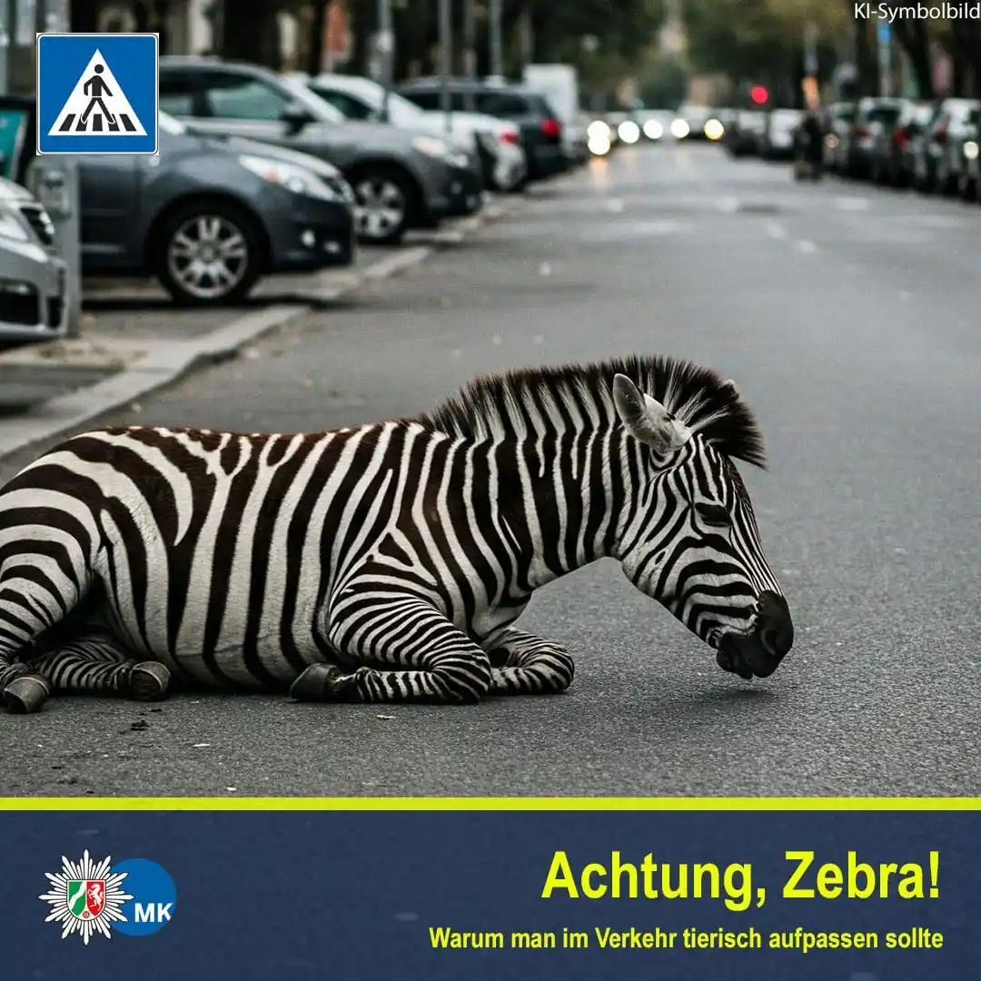 Image from Polizei NRW Märkischer Kreis: 😲 Manch einer mag sich beim Fahren vielleicht erschrecken: ab und zu ...