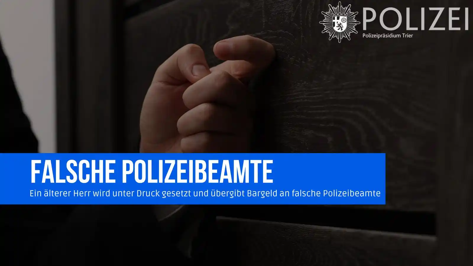 Image from Polizeipräsidium Trier: 🔴ZEUGEN GESUCHT! Senior wurde unter Druck gesetzt, indem die falsche...