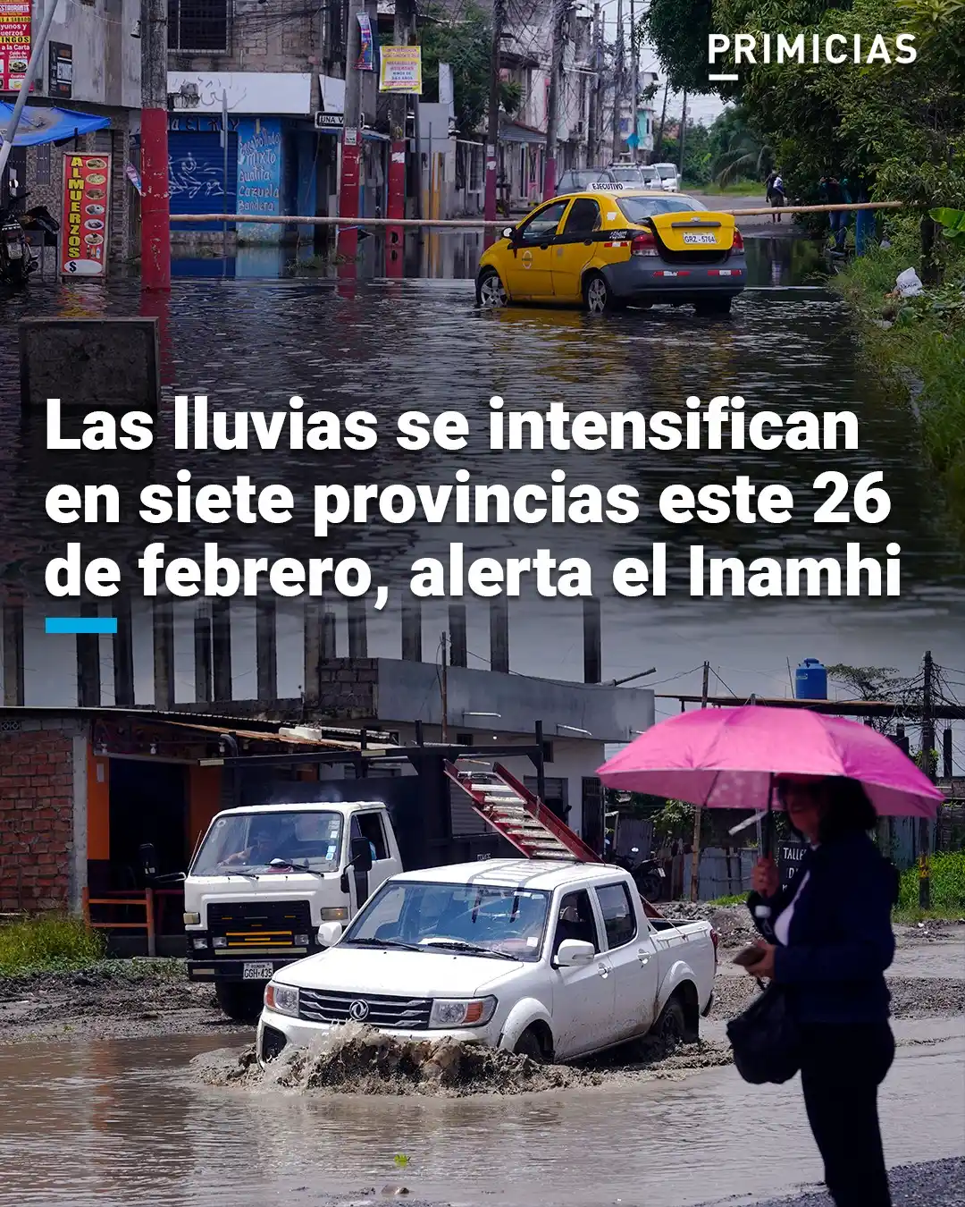 Image from PRIMICIAS: 🌧️ *Clima* Este 26 de febrero se esperan lluvias de niveles muy alto...