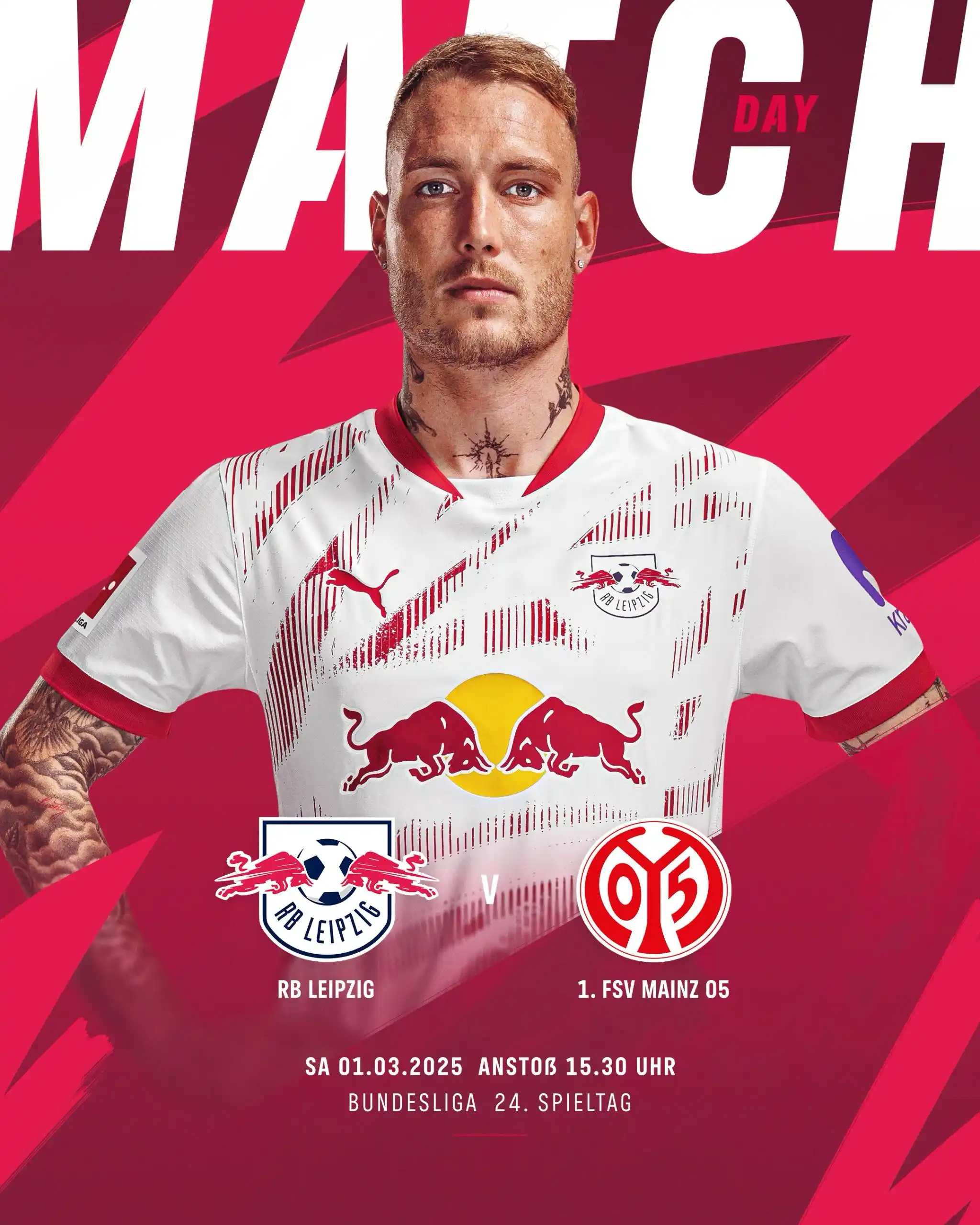 Image from RB Leipzig: Mainz feiert Fastnacht, wir feiern den Heimsieg – auf geht’s, ihr *Rot...
