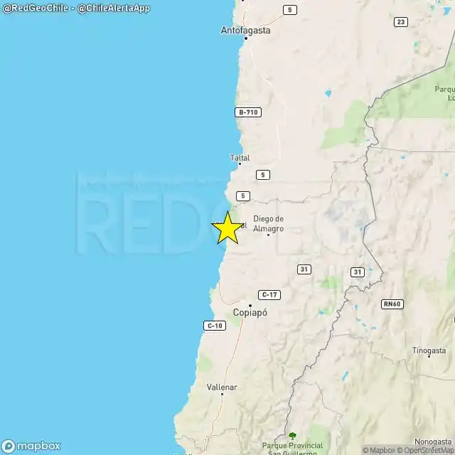 Image from Red Geocientífica de Chile: REVISADO ⚠️ | Un sismo de magnitud 4.7 (Mw) ocurrió a las 02:40:20 hor...