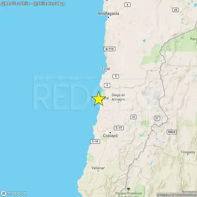 Image from Red Geocientífica de Chile: REVISADO ⚠️ | Un sismo de magnitud 5.5 (Mw) ocurrió a las 14:18:48 hor...