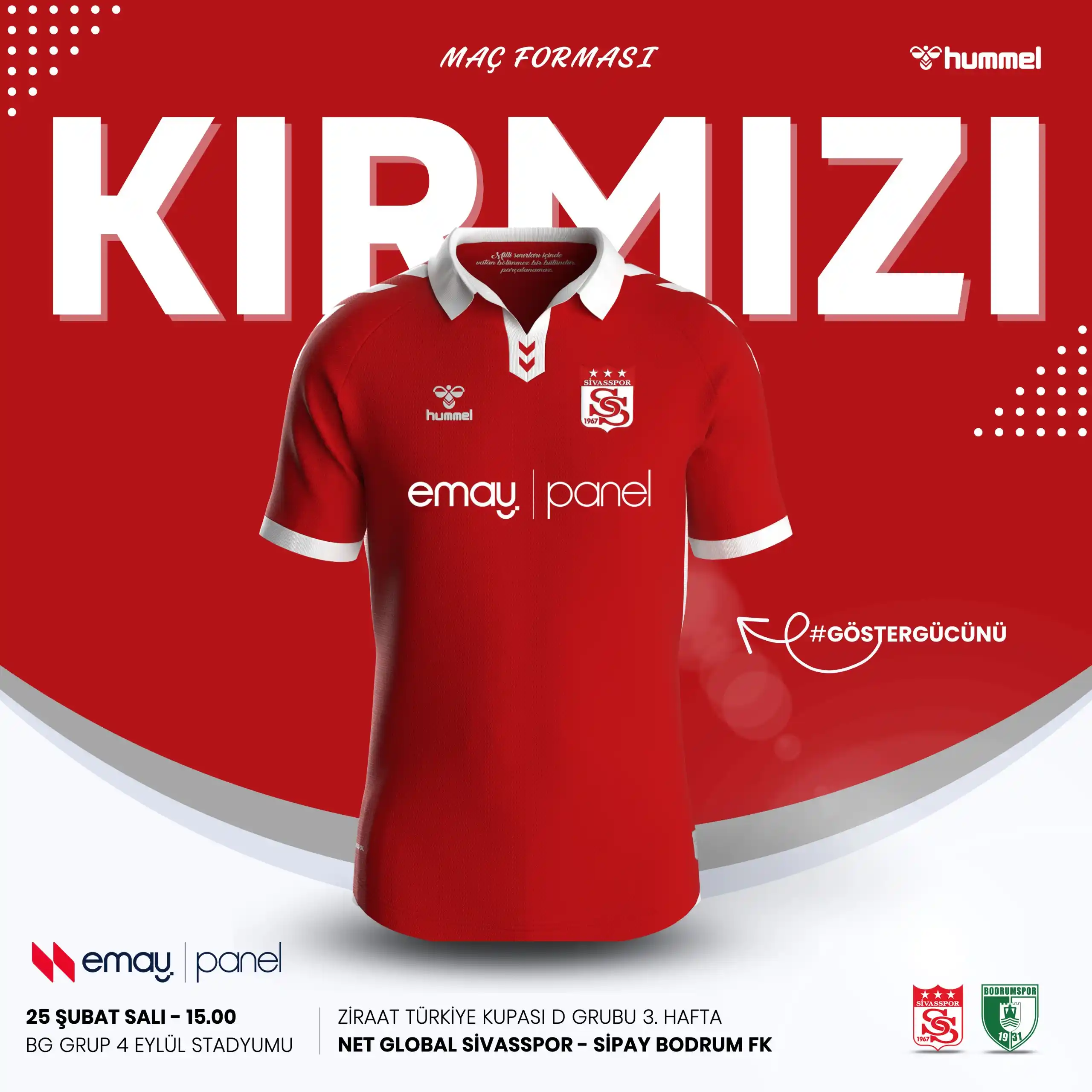 Image from Sivasspor: Maç Kombinasyonu Net Global Sivasspor'umuz, Sipay Bodrum FK karşısınd...