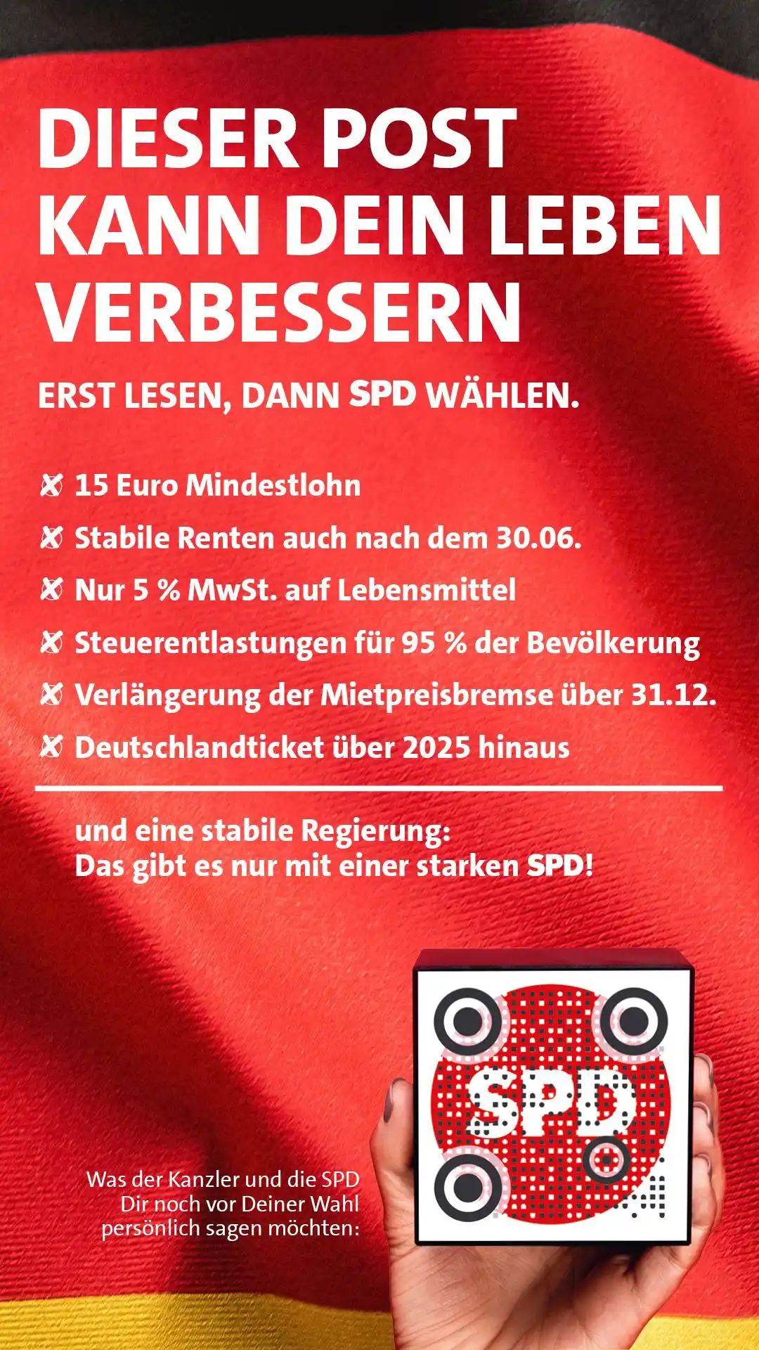 Image from SPD: Heute wählt Deutschland und jede Stimme zählt: Also ab ins Wahllokal. ...