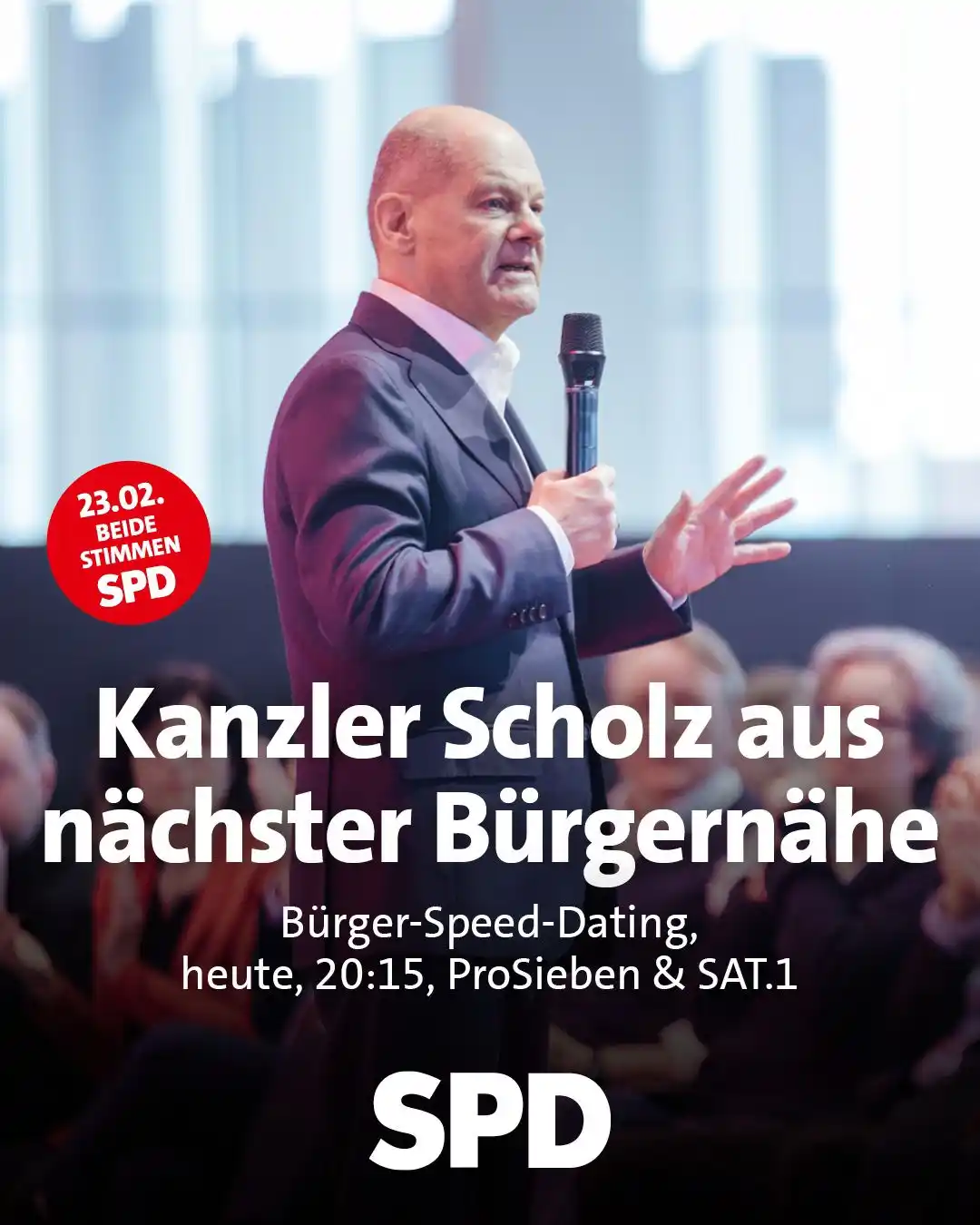 Image from SPD: Heute Abend: die letzte Info-Sendung zur Bundestagswahl. Diesmal: Spee...