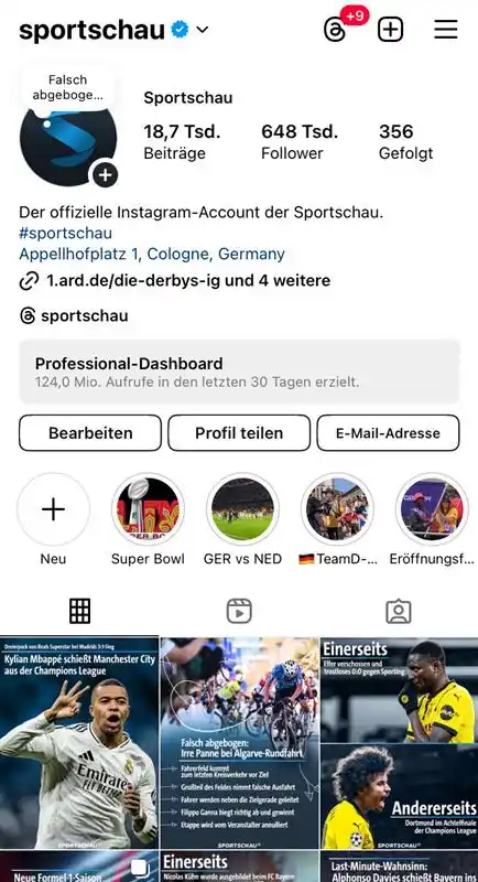 Image from Sportschau: Sagt mal, folgt ihr uns eigentlich schon drüben bei Instagram?  🤔🤪  ...