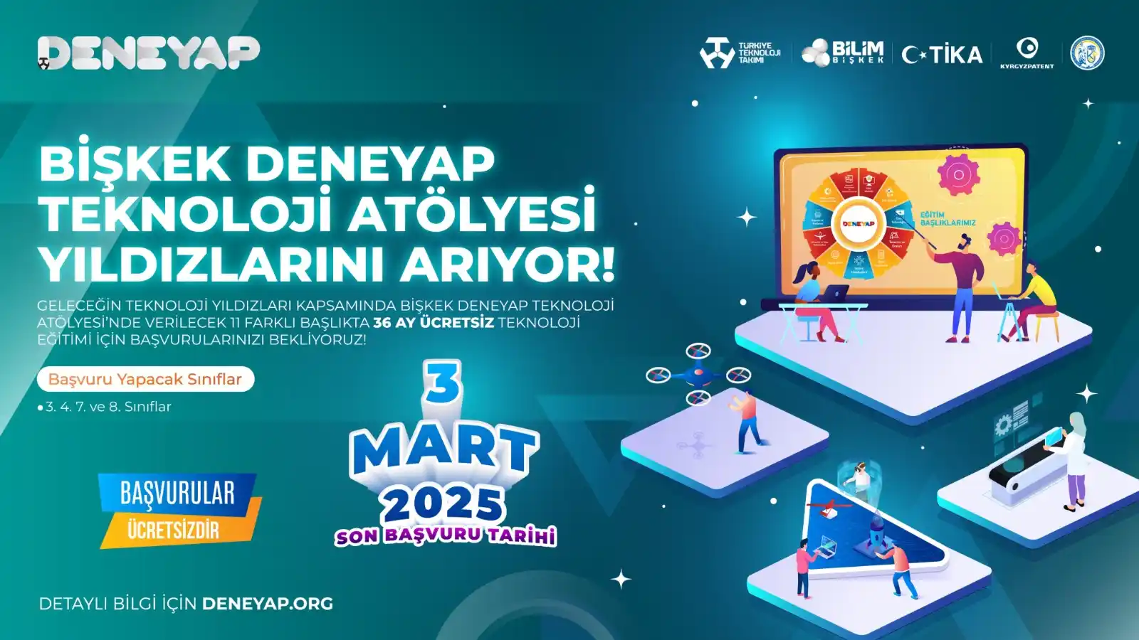 Image from T3 Vakfı: 📣 Bilim Bişkek Deneyap Teknoloji Atölyeleri Yıldızlarını Arıyor ❗️ �...