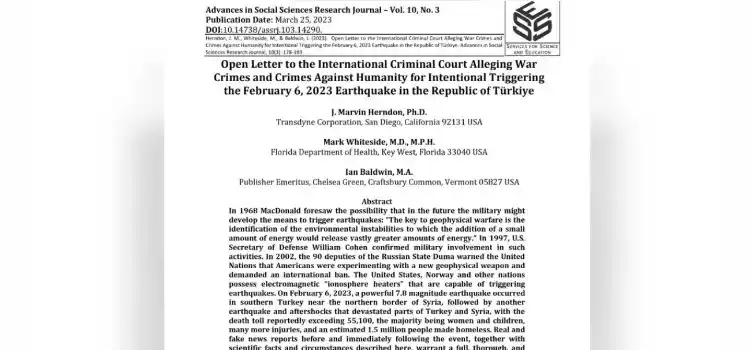 Image from Teyit: ABD'de yayınlanan bir mektubun Türkiye’de 6 Şubat’ta meydana gelen dep...