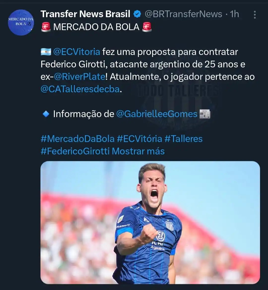 Image from ๐ตโช๏ธ ๐ง๐ข๐๐ข ๐ง๐๐๐๐๐ฅ๐๐ฆ ๐ตโช๏ธ: *RUMOR* ๐ Medio de Brasil, informa: @ECVitoria hizo una propuesta p...