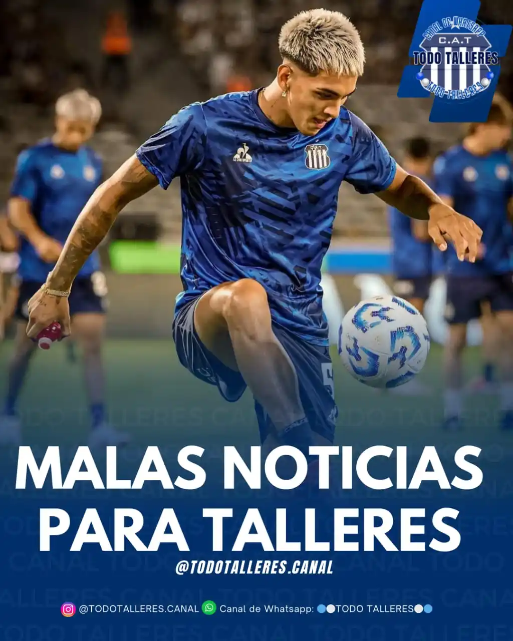 Image from 🔵⚪️ 𝗧𝗢𝗗𝗢 𝗧𝗔𝗟𝗟𝗘𝗥𝗘𝗦 🔵⚪️: 🚨 *Pésimas noticias en <a class="text-blue-500 hover:underline cursor...