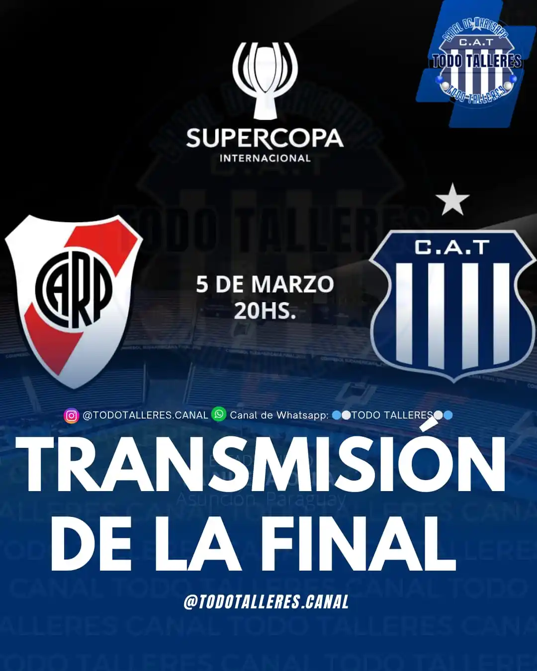 Image from 🔵⚪️ 𝗧𝗢𝗗𝗢 𝗧𝗔𝗟𝗟𝗘𝗥𝗘𝗦 🔵⚪️: 🏆La Supercopa Internacional – Segunda edición, saldrá a escena con do...