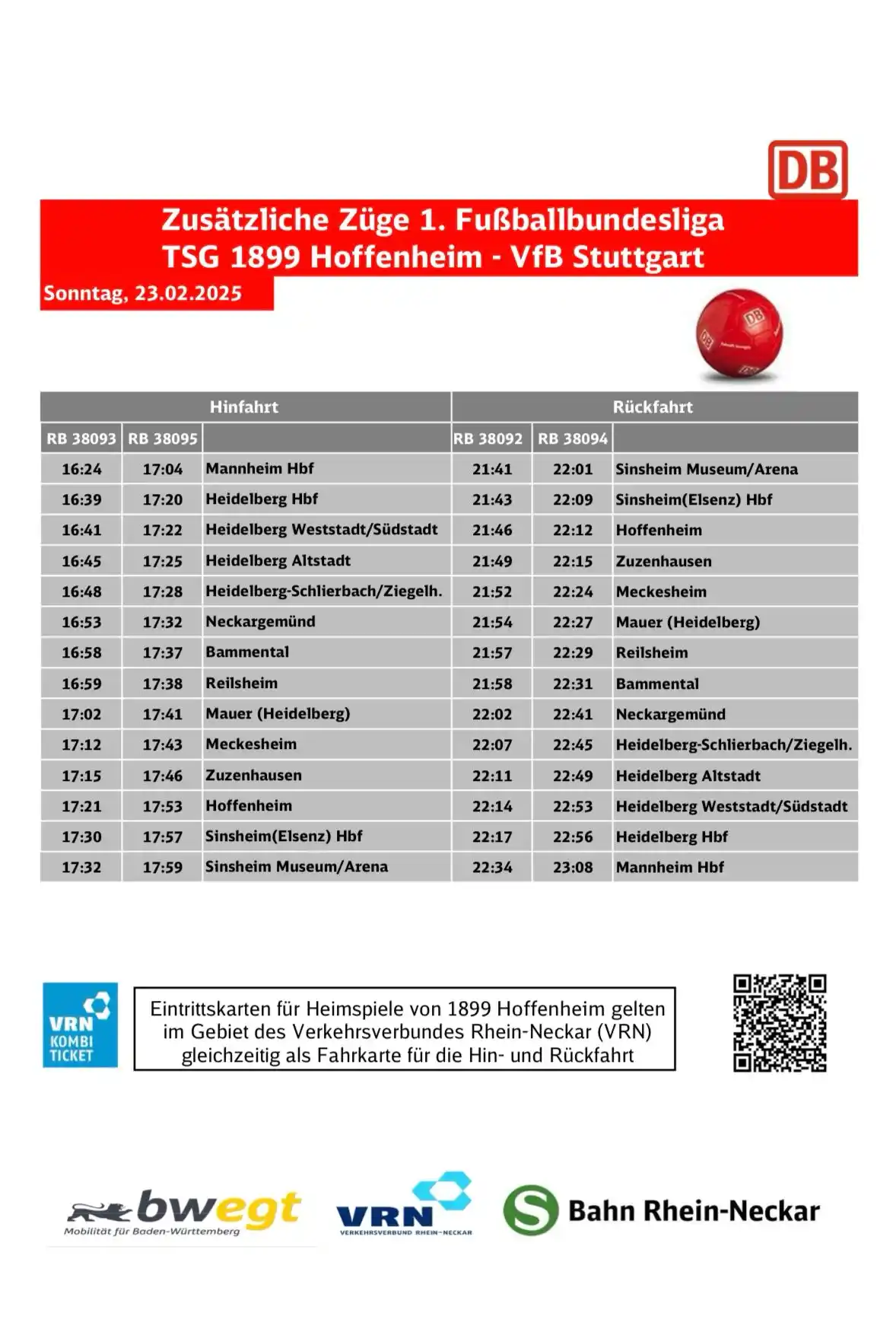 Image from TSG Hoffenheim: Sicher & pünktlich ankommen mit unseren Verkehrsinfos 🚎🚂🚙 https://c...