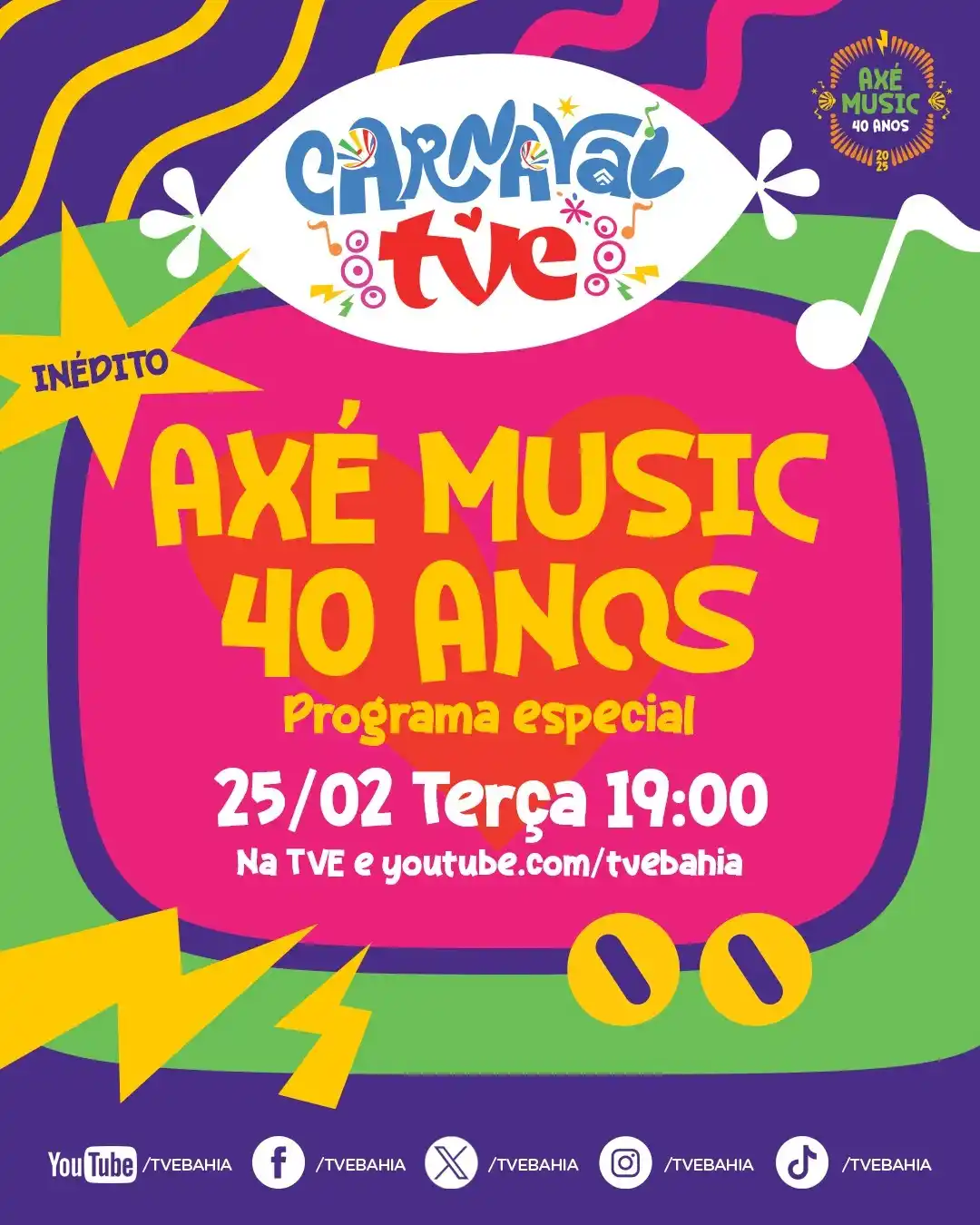 Image from TVE Bahia: INÉDITO 🎬 *Mergulhe a história do ritmo que mudou o carnaval com ‘Axé...