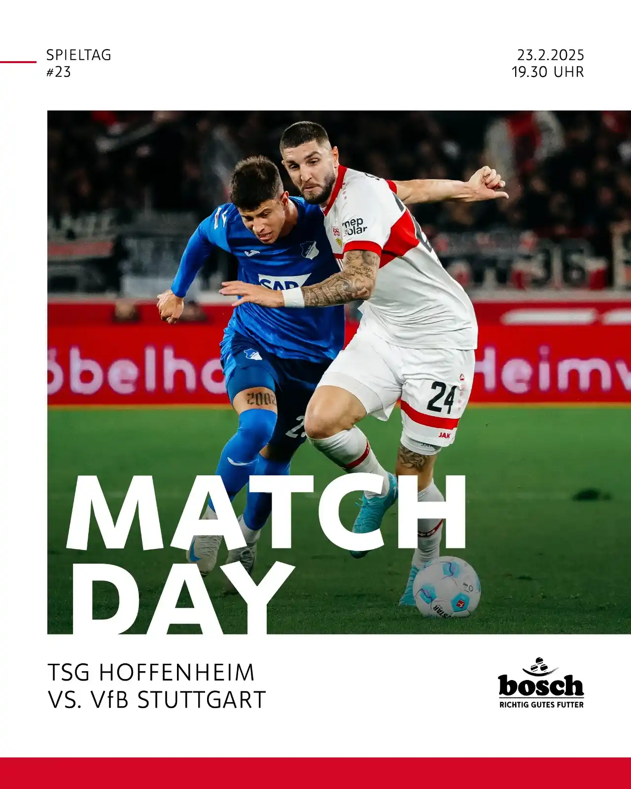 Image from VfB Stuttgart: 🔥 M A T C H D A Y 🔥 Auswärts in Sinsheim greifen wir die nächsten d...