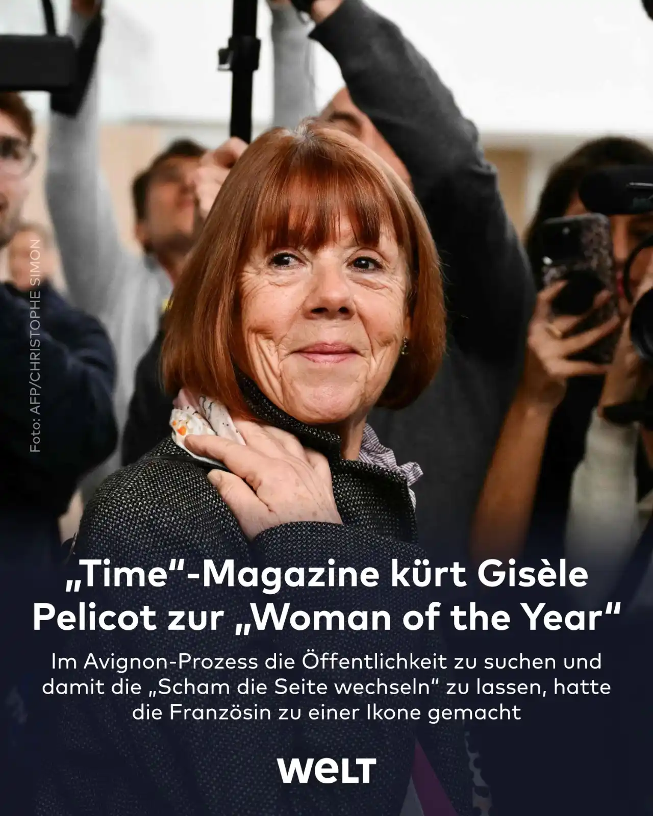 Image from WELT: 👏🏼 Ihre Geschichte bewegte die ganze Welt! Gisèle Pelicot war von ih...