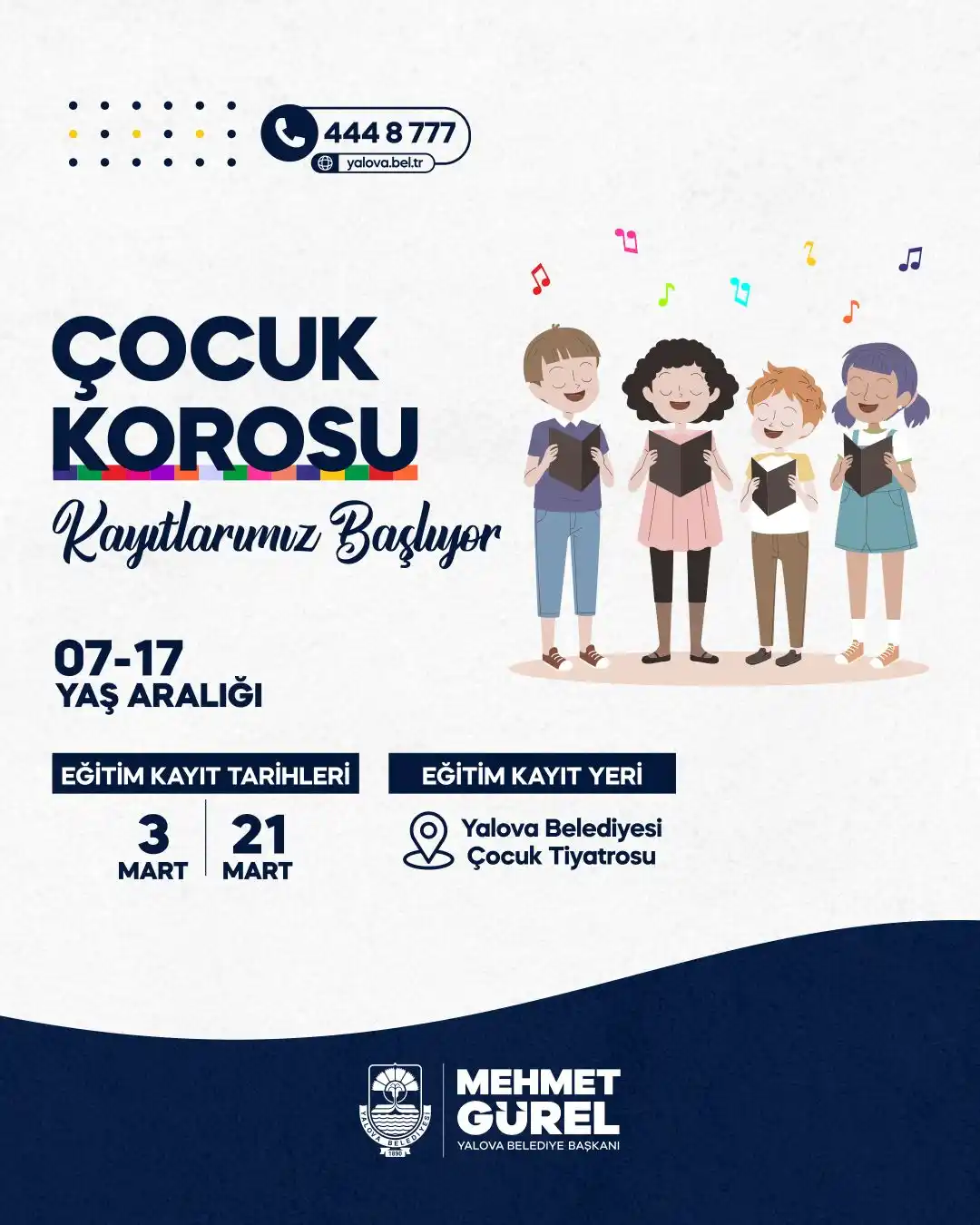 Image from Yalova Belediyesi: Çocuk Korosu Kayıtlarımız Başlıyor! 🎶 Müzik dolu bir yolculuğa çıkma...