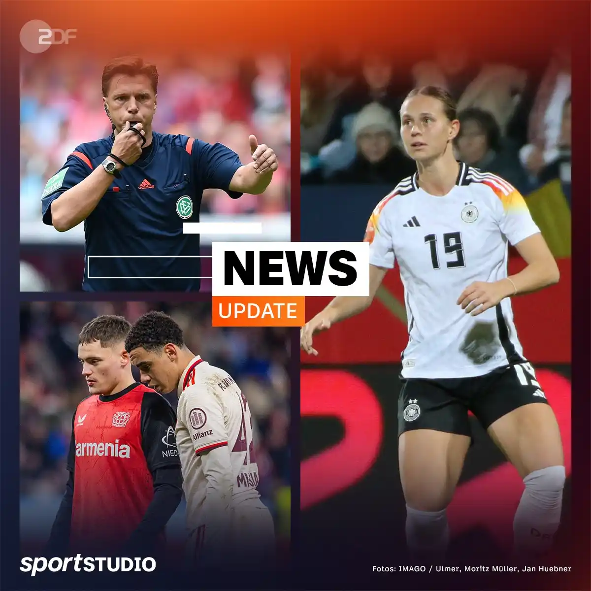 Image from ZDF Sportstudio : Ab ins Wochenende! 🎉 Hier die News aus der Sportwelt für dich: 👇 ⚽...