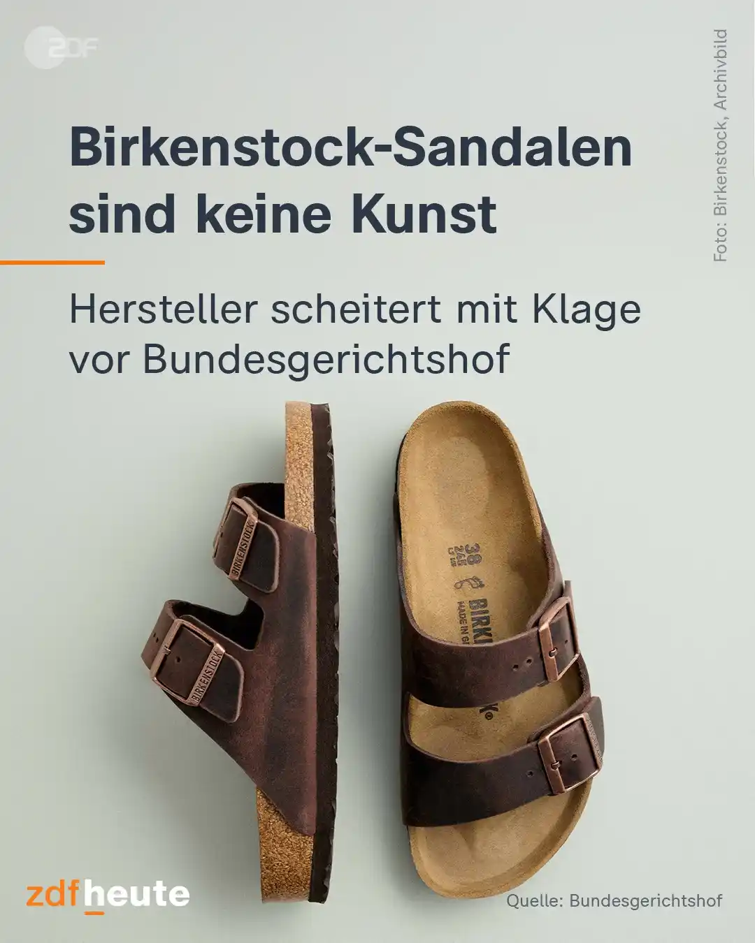 Image from ZDFheute: *Kein Urheberrechtsschutz für Birkenstock* 🩴 Der Bundesgerichtshof (...