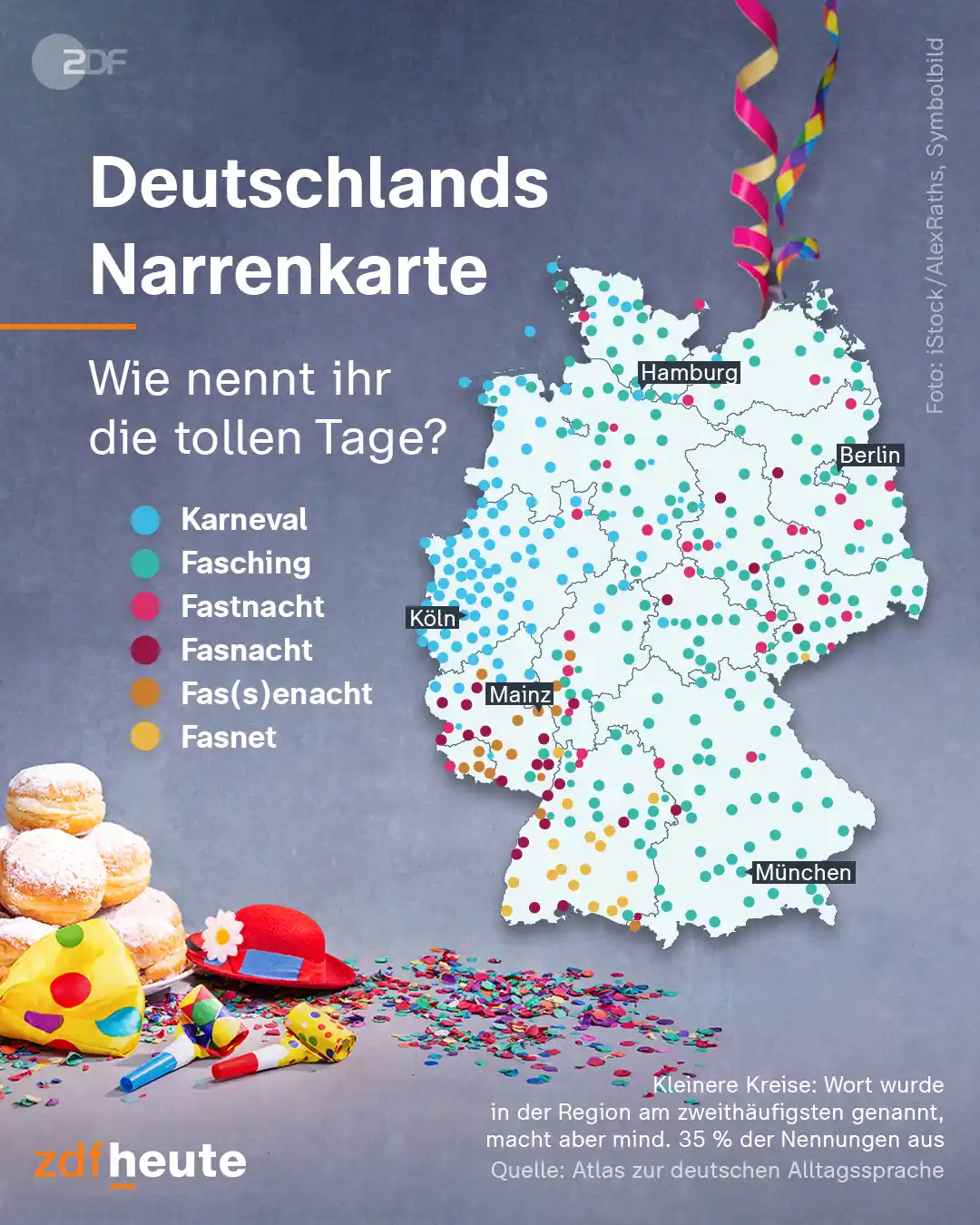 Image from ZDFheute: *Wie die tollen Tage an welchen Orten genannt werden* 📍🎭 Unsere Kar...