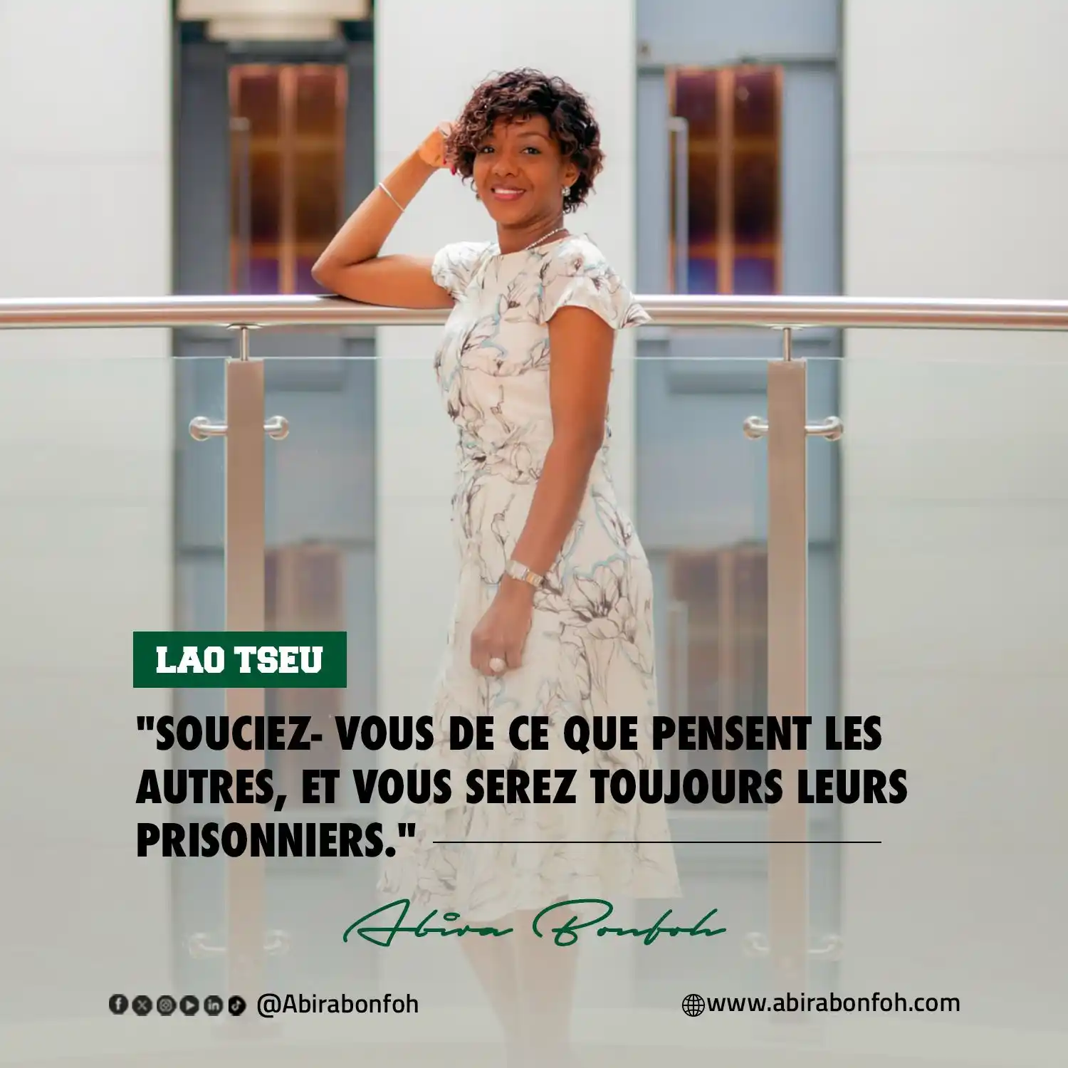 Image from Abira Bonfoh: *"Souciez-vous de ce que pensent les autres, et vous serez toujours le...