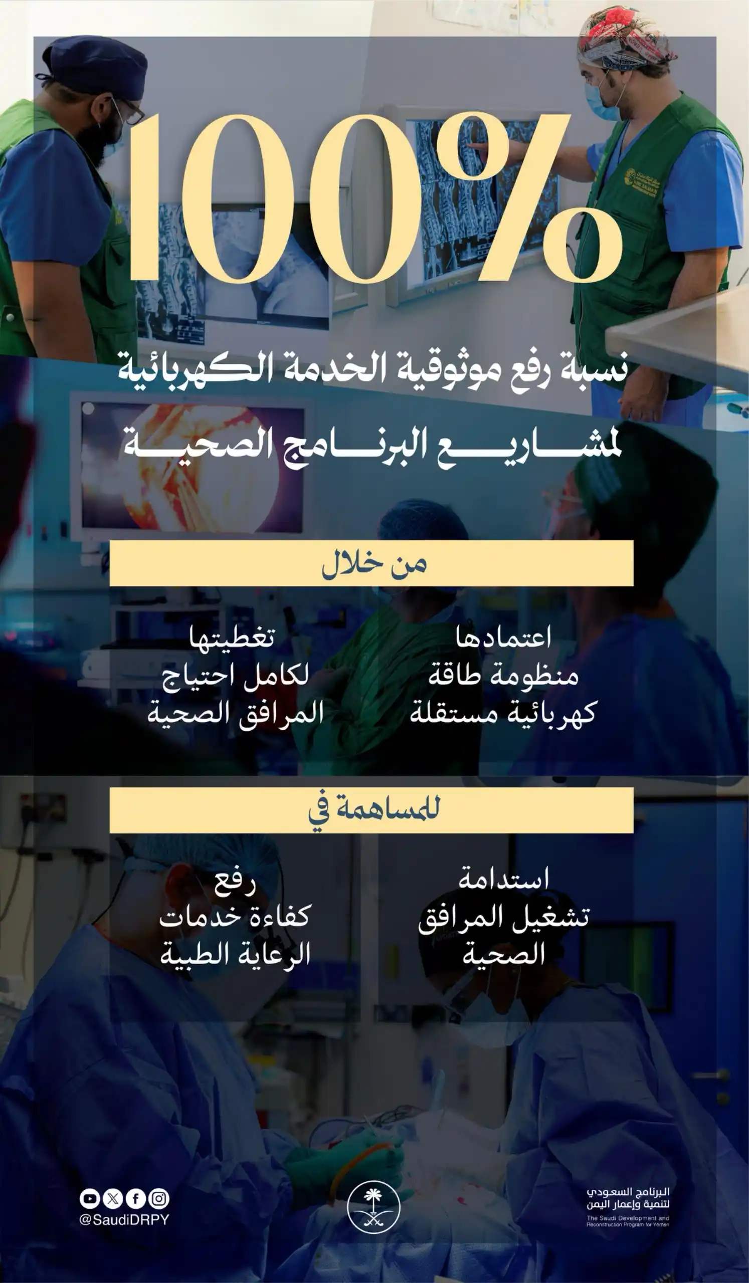 Image from البرنامج السعودي لتنمية وإعمار اليمن SDRPY : مشاريع البرنامج الصحية تحقق موثوقية كهربائية بمنظومة طاقة مستقلة، لضما...
