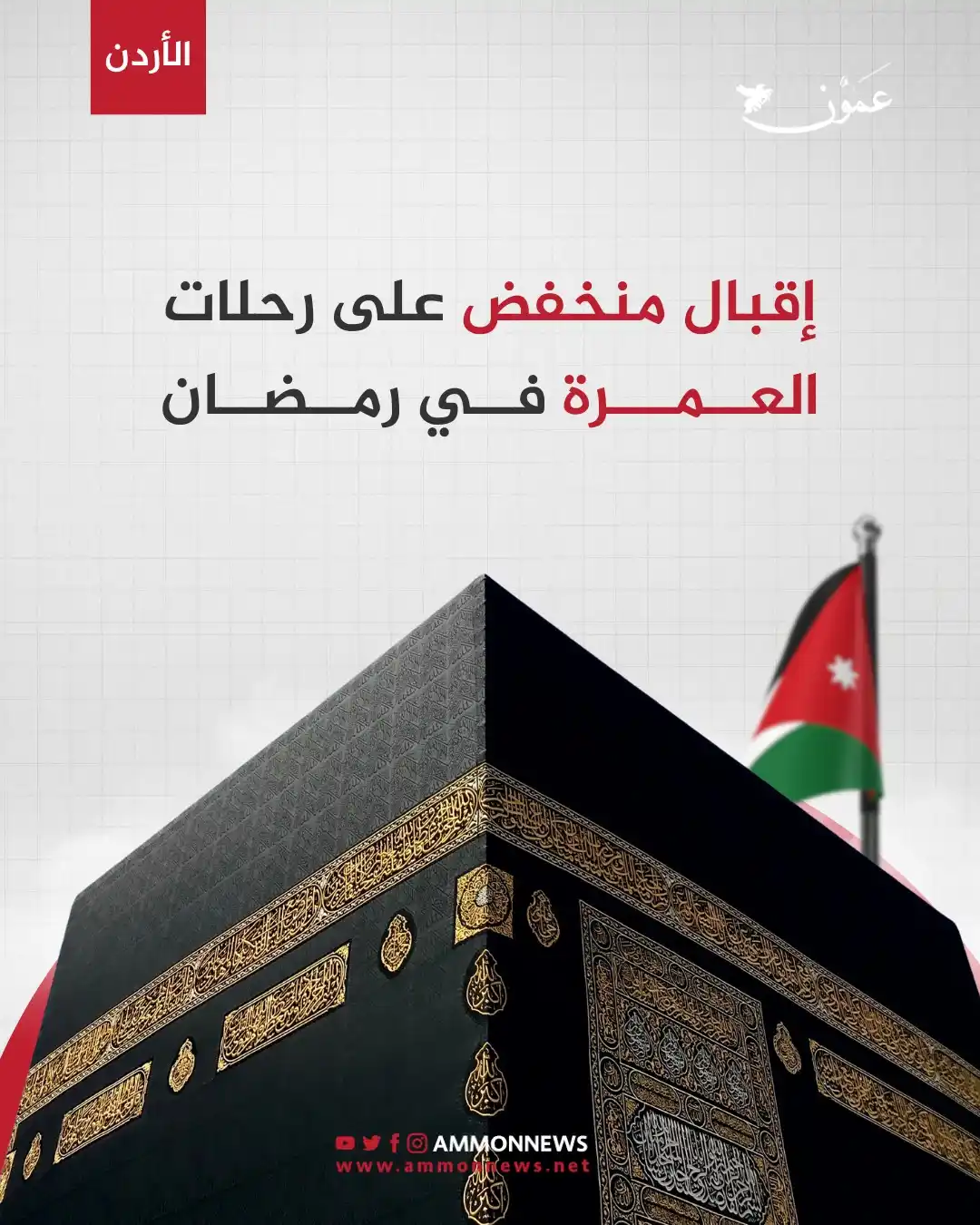 Image from Ammon News - وكالة عمون الاخبارية: إقبال منخفض على رحلات العمرة في رمضان https://ammonnews.net/article/90...