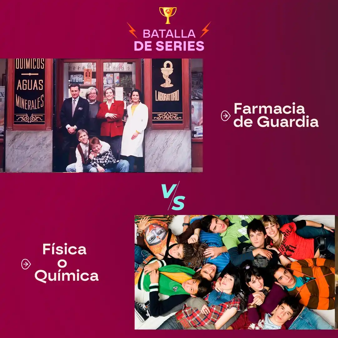 Image from Antena 3: Ambas empiezan por F, pero son dos *series muy distintas.*  💊 *Farmac...