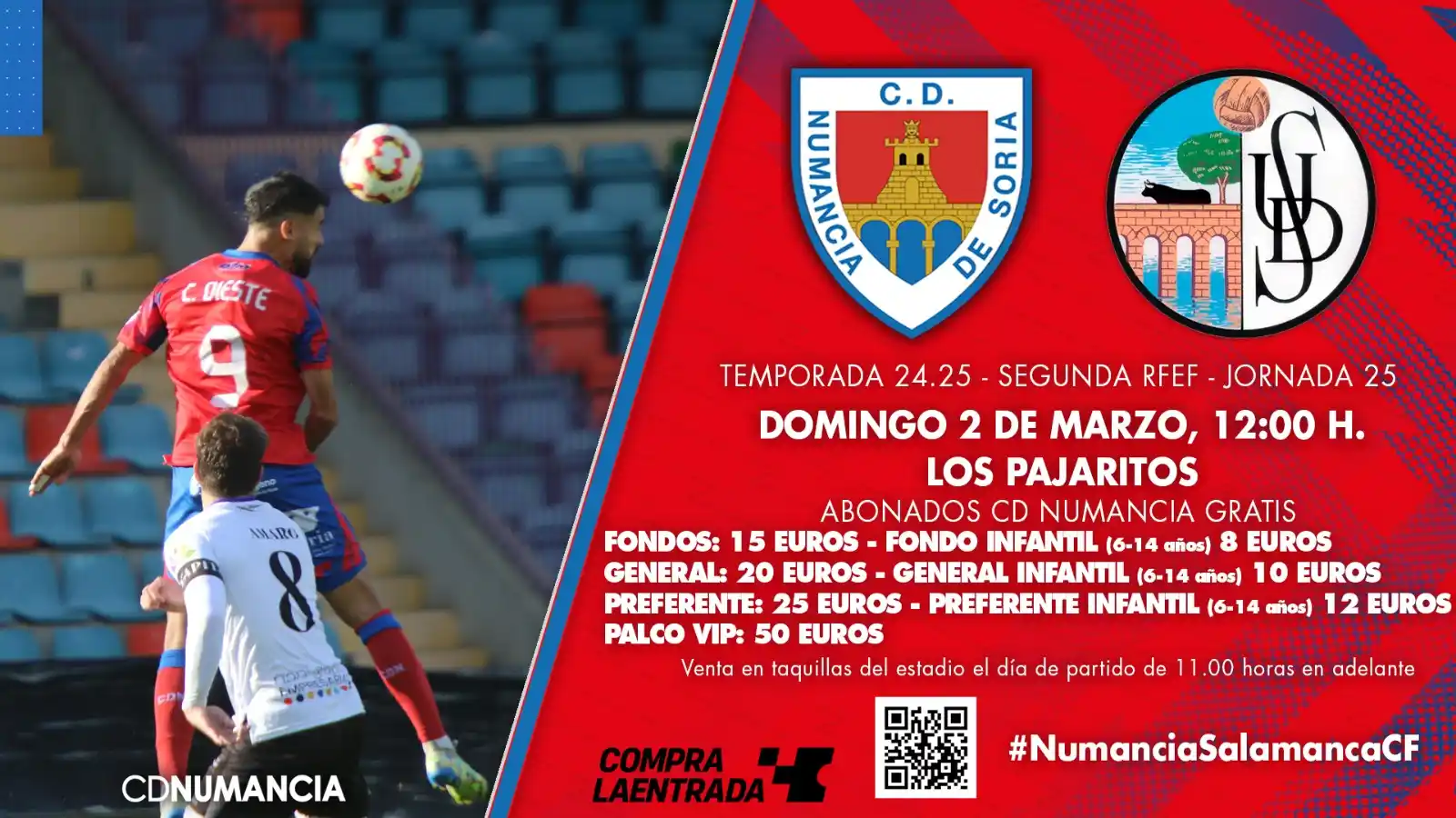 Image from CD Numancia de Soria: *Numantino, te esperamos el domingo en Los Pajaritos*...