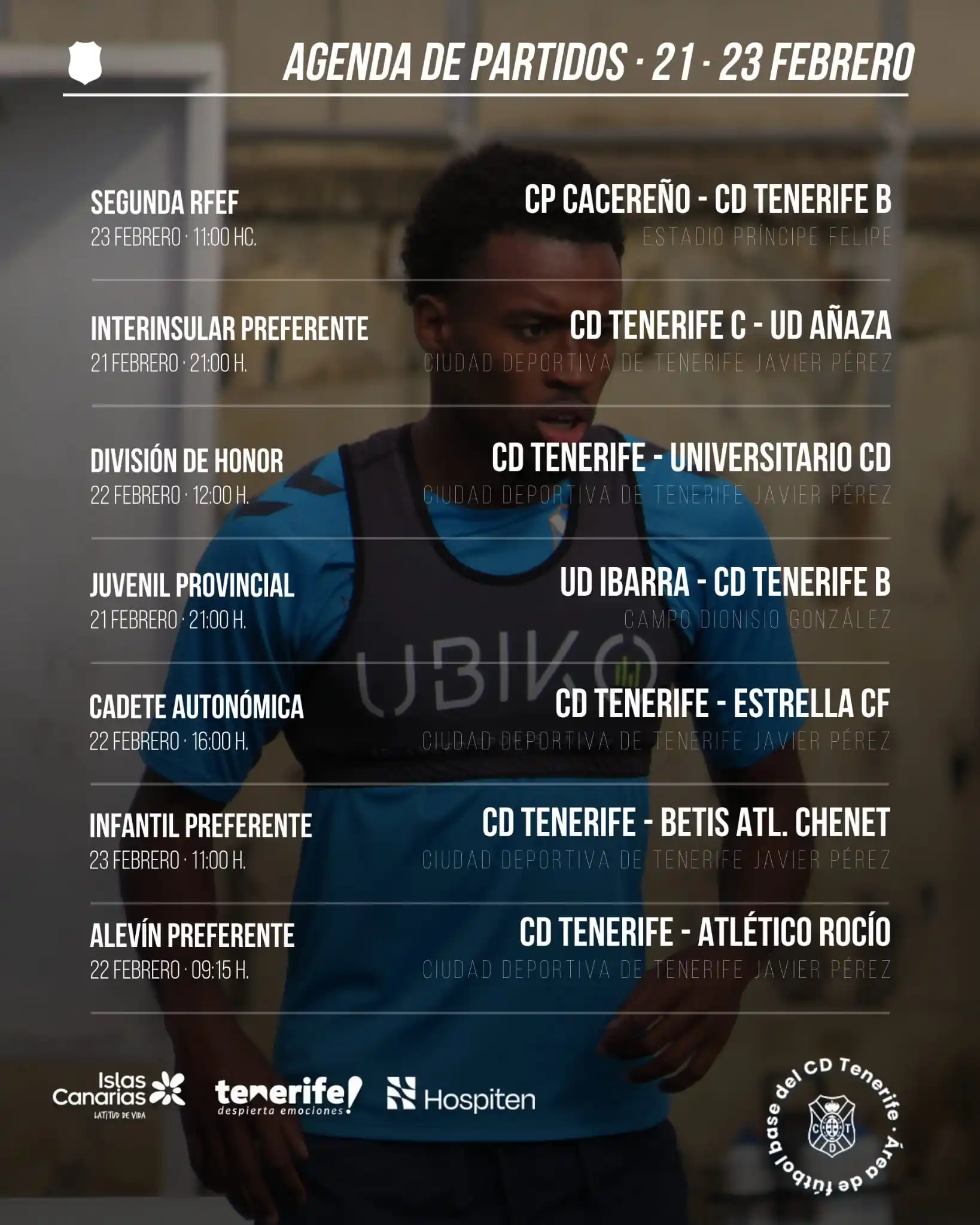 Image from CD Tenerife: 🗓️ Agenda de encuentros de la <a class="text-blue-500 hover:underline...