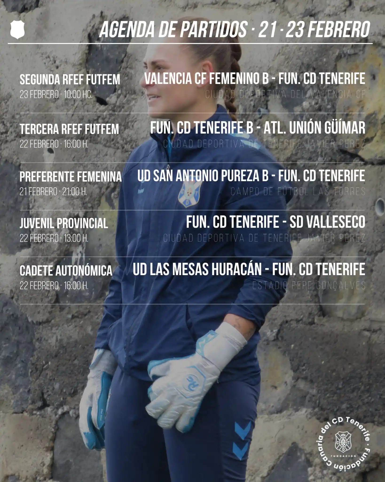 Image from CD Tenerife: 🗓️ Agenda de encuentros de la <a class="text-blue-500 hover:underline...