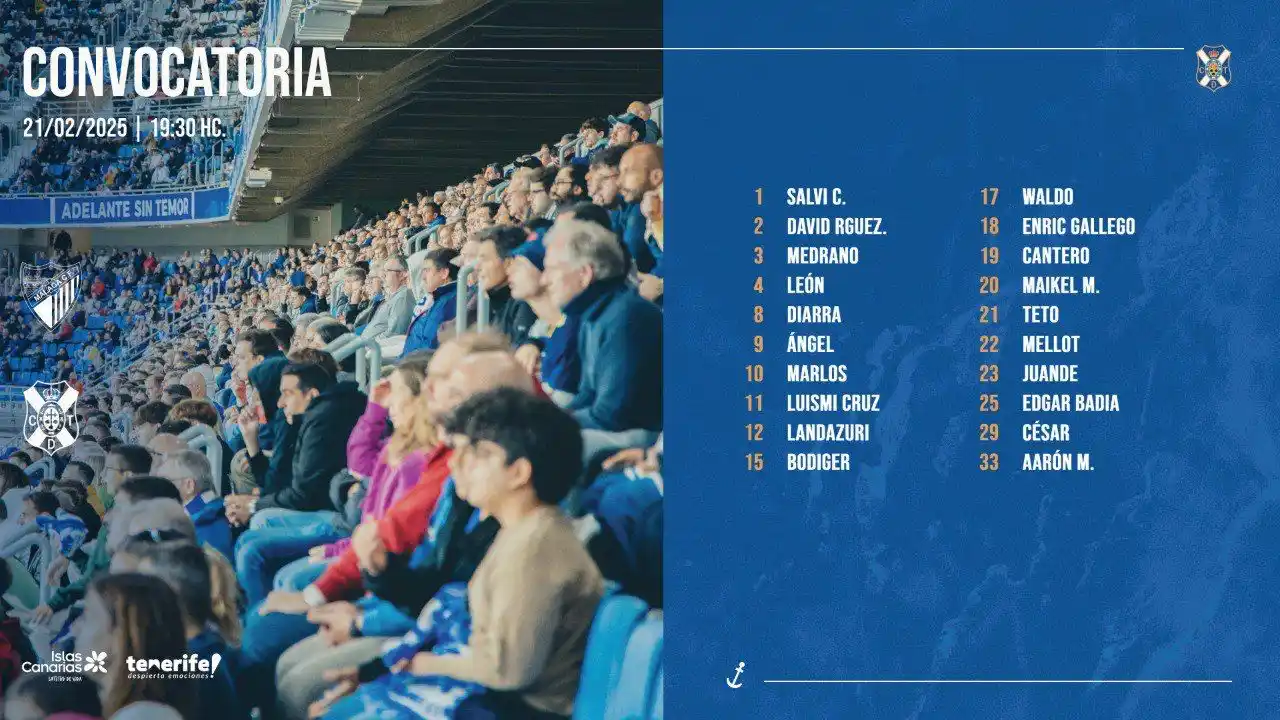 Image from CD Tenerife: 📝 Convocatoria <a class="text-blue-500 hover:underline cursor-pointer...