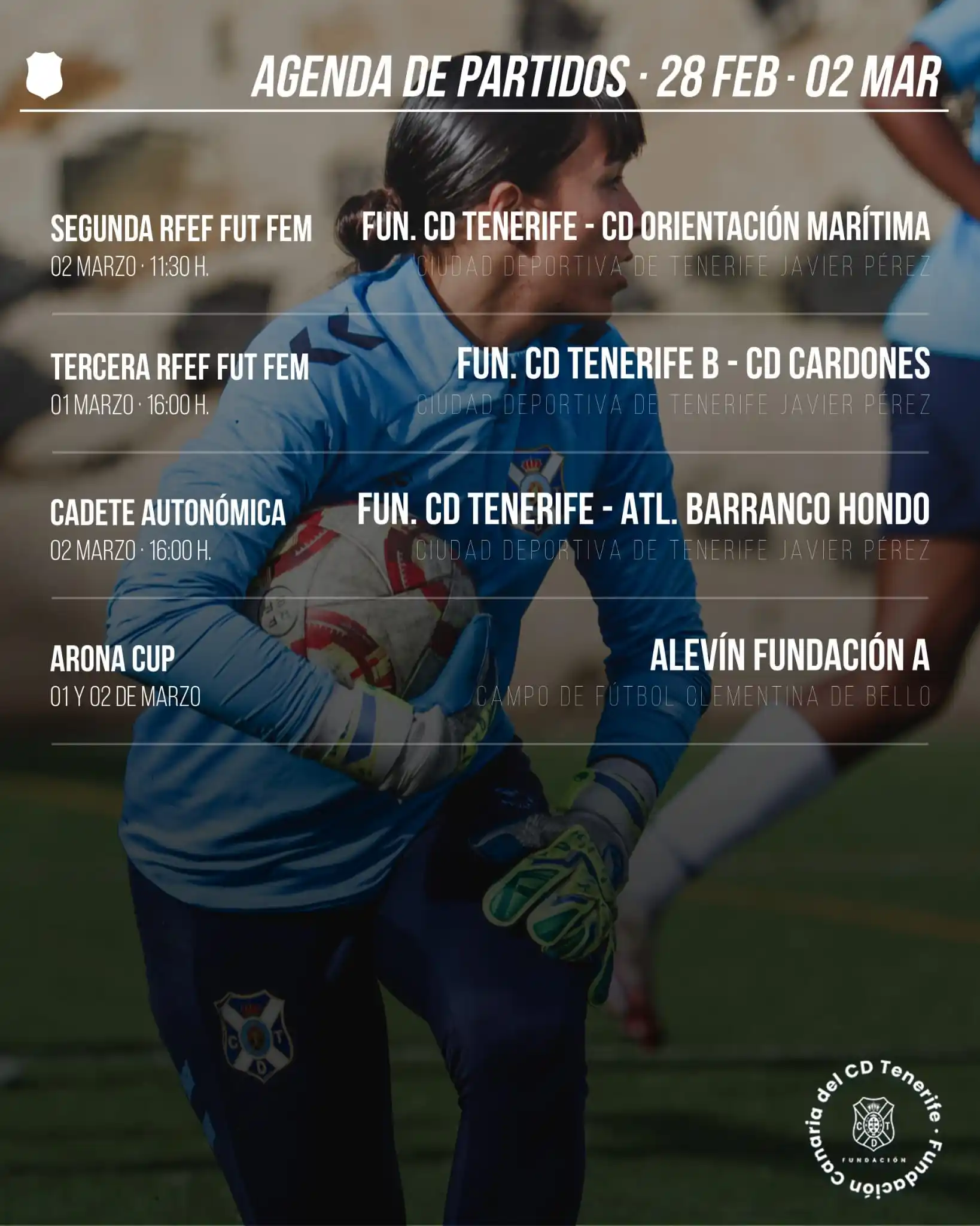 Image from CD Tenerife: 🗓️ Agenda de encuentros de la <a class="text-blue-500 hover:underline...