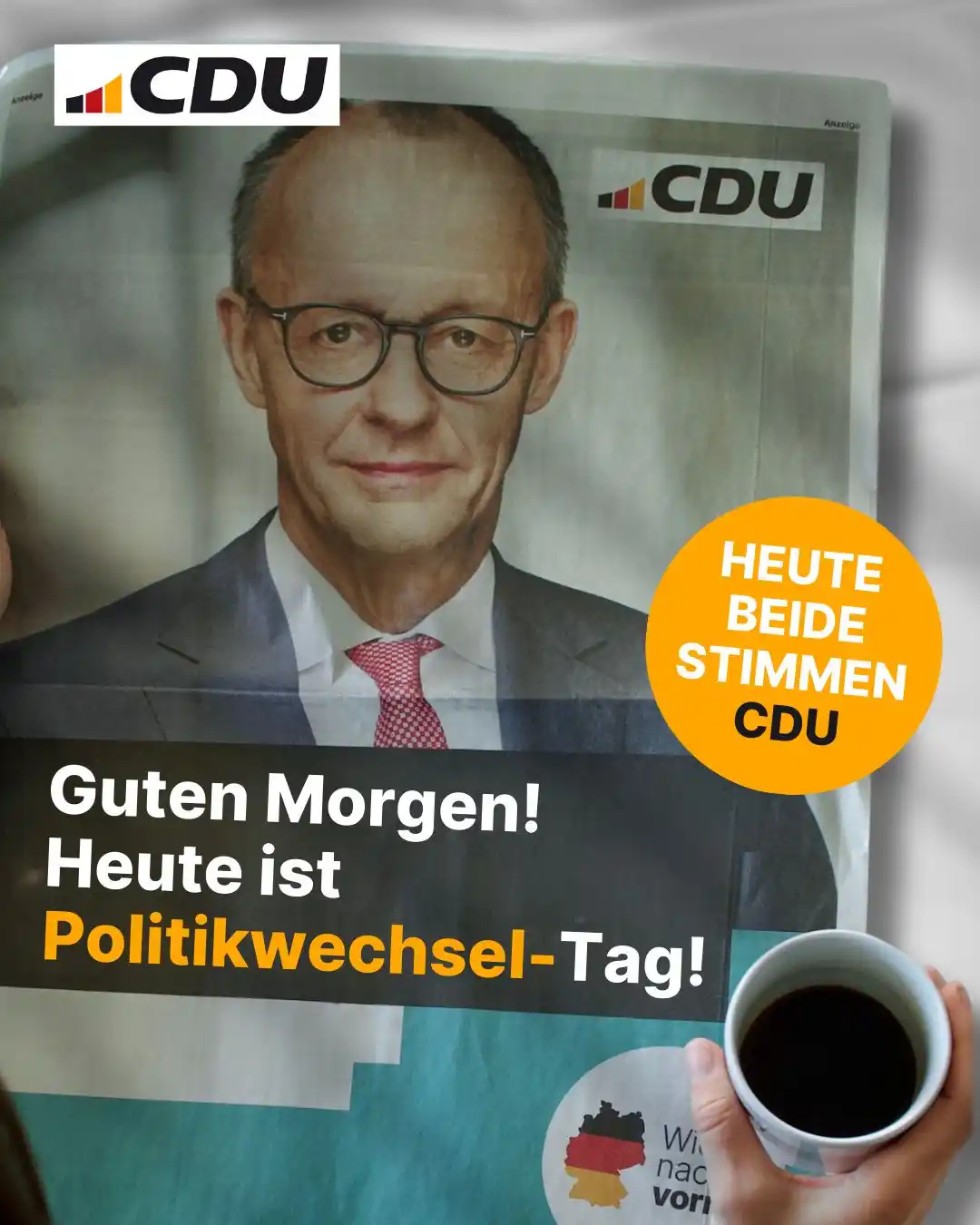 Image from CDU Deutschlands: Heute ist ein guter Tag, um den <a class="text-blue-500 hover:underlin...