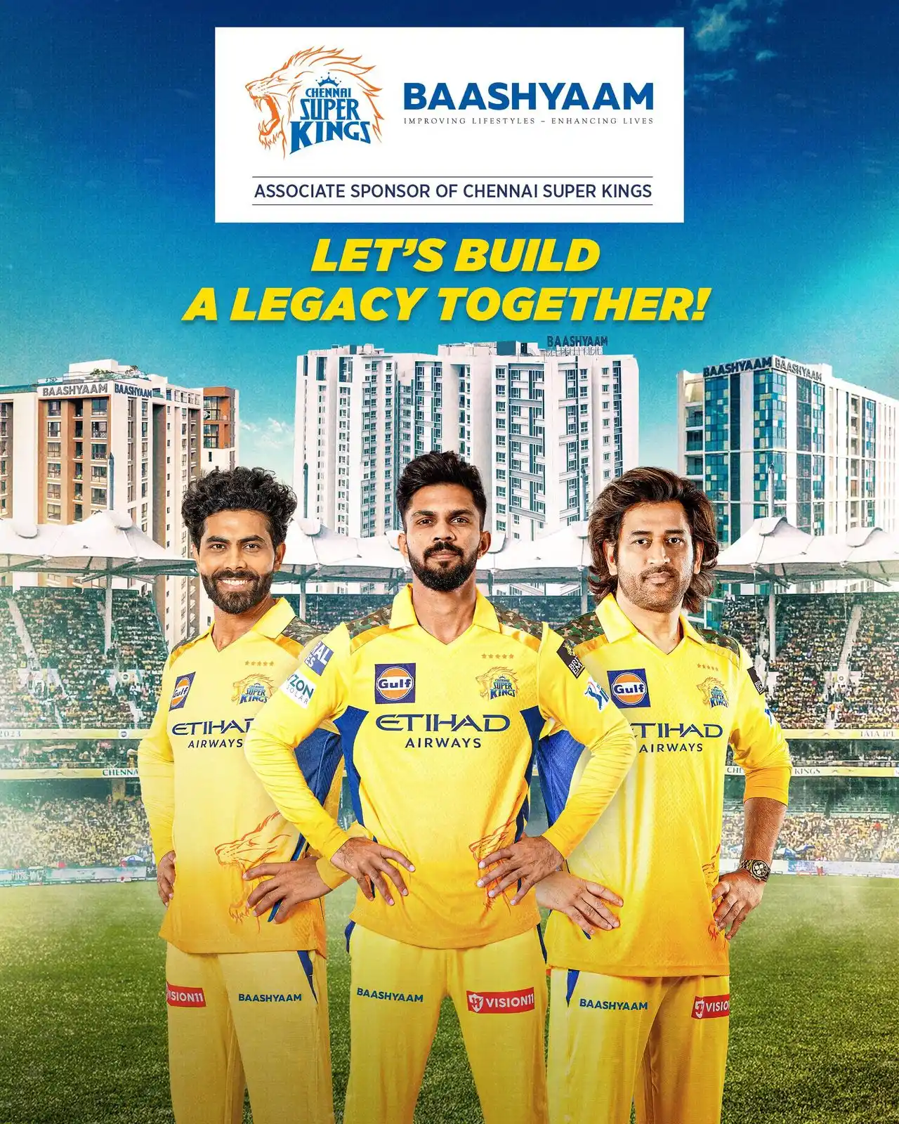 Image from Chennai Super Kings: Say Yellove to our associate sponsor - Baashyaam Constructions!
🥳🙌 ...
