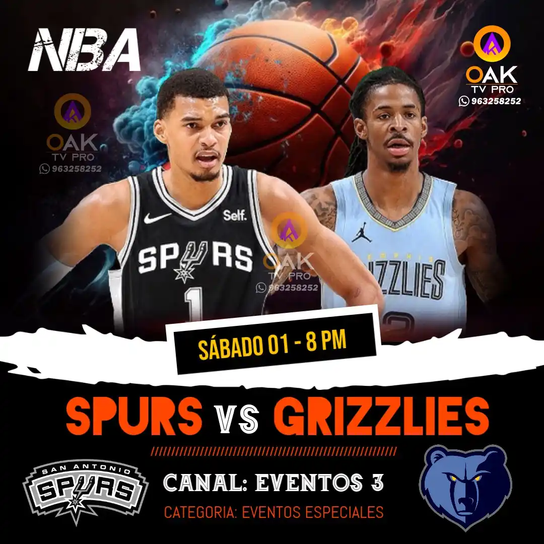 Image from FLYER EVENTOS OAK TV PRO: NBA - San Antonio Spurs vs Memphis Grizzlies...