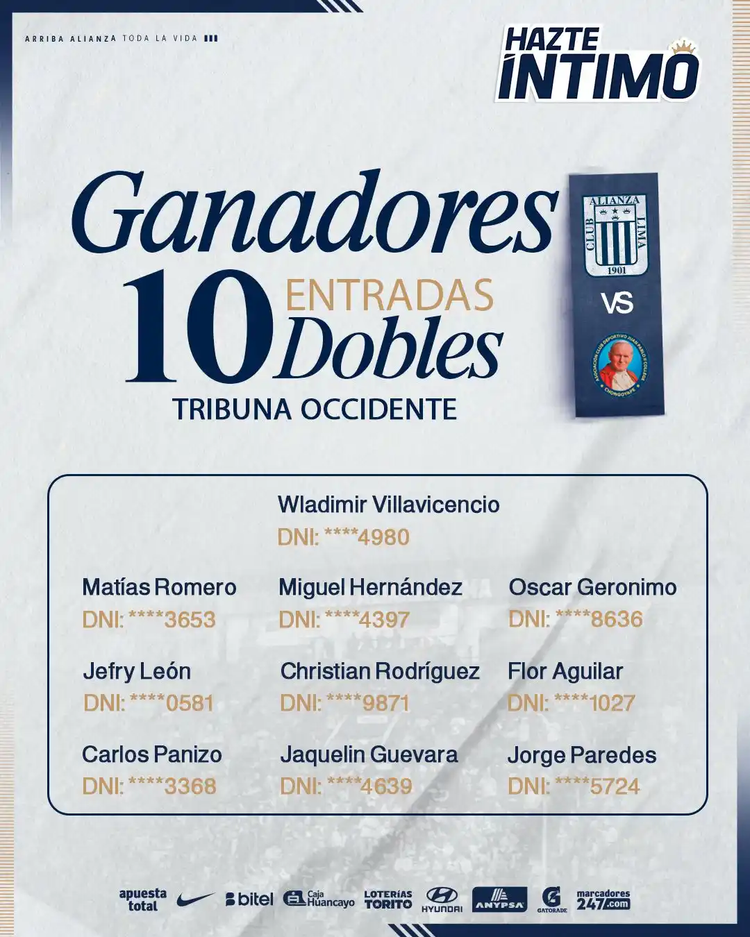 Image from Club Alianza Lima Oficial: ยก๐๐๐๐๐๐๐ ๐๐๐๐๐๐๐๐๐ ๐ฬ๐๐๐๐๐๐! ๐๐พ๐ Ellos son ...