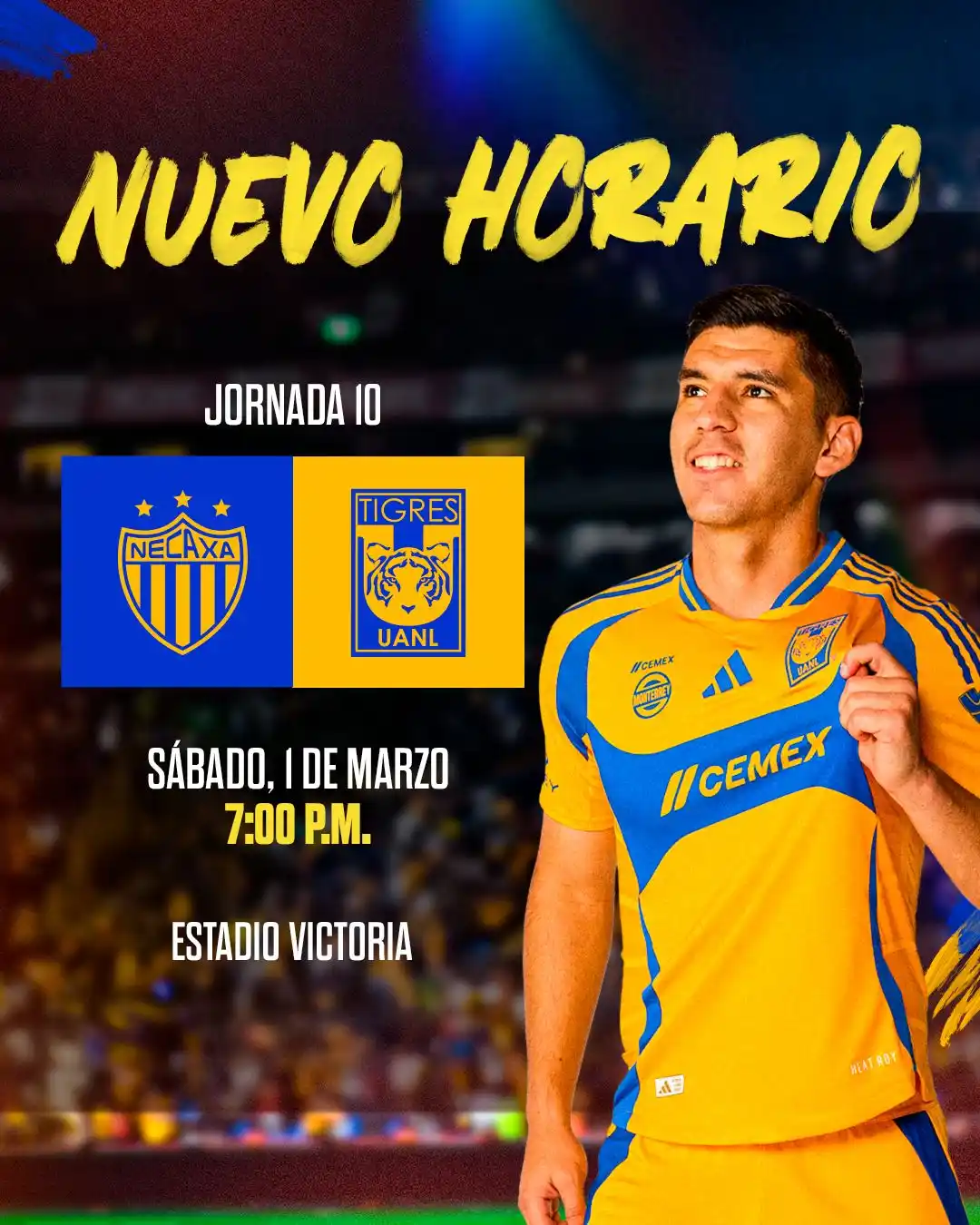 Image from Club Tigres: ⚠️ ¡Ojo al cambio de horario para nuestro partido de mañana, Incompara...