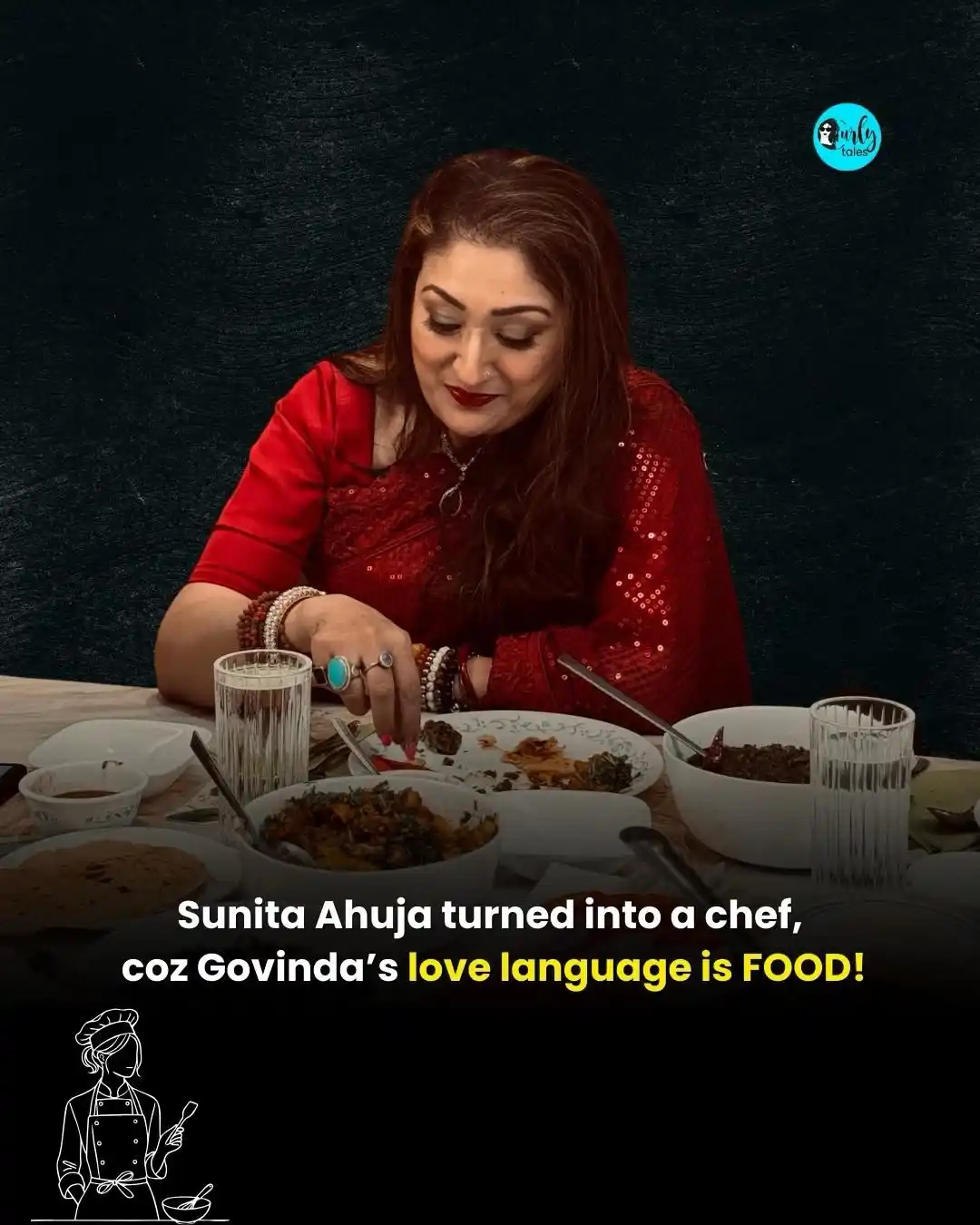 Image from CurlyTales: When love means food, you better learn to cook!🍲🔥 Sunita Ahuja knew...