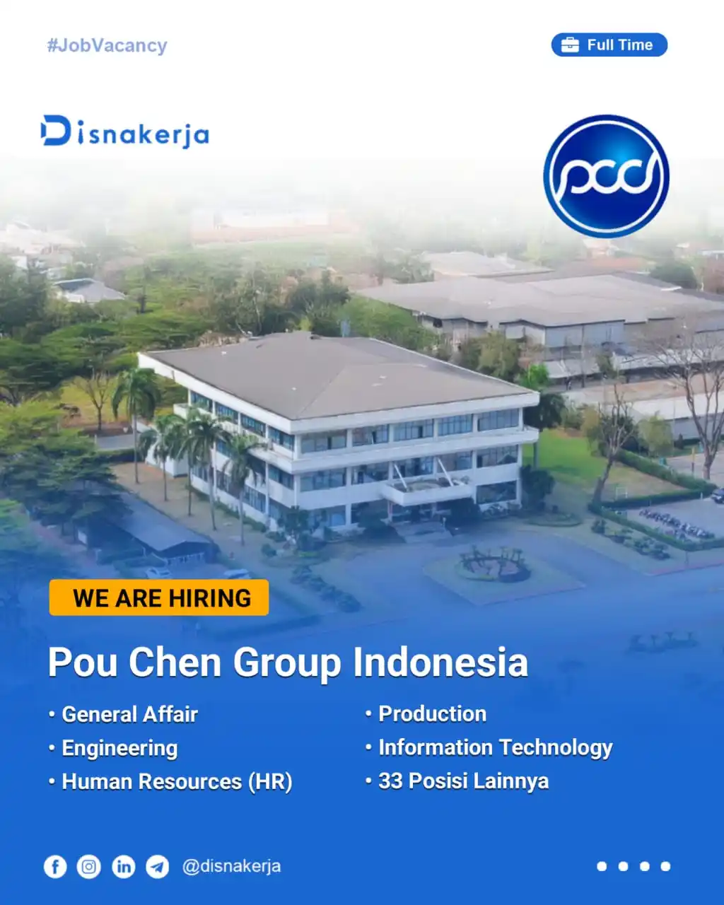 Image from Disnakerja | Lowongan Kerja: Lowongan Kerja PT Pou Chen Group Indonesia *a. Administrative Center*...