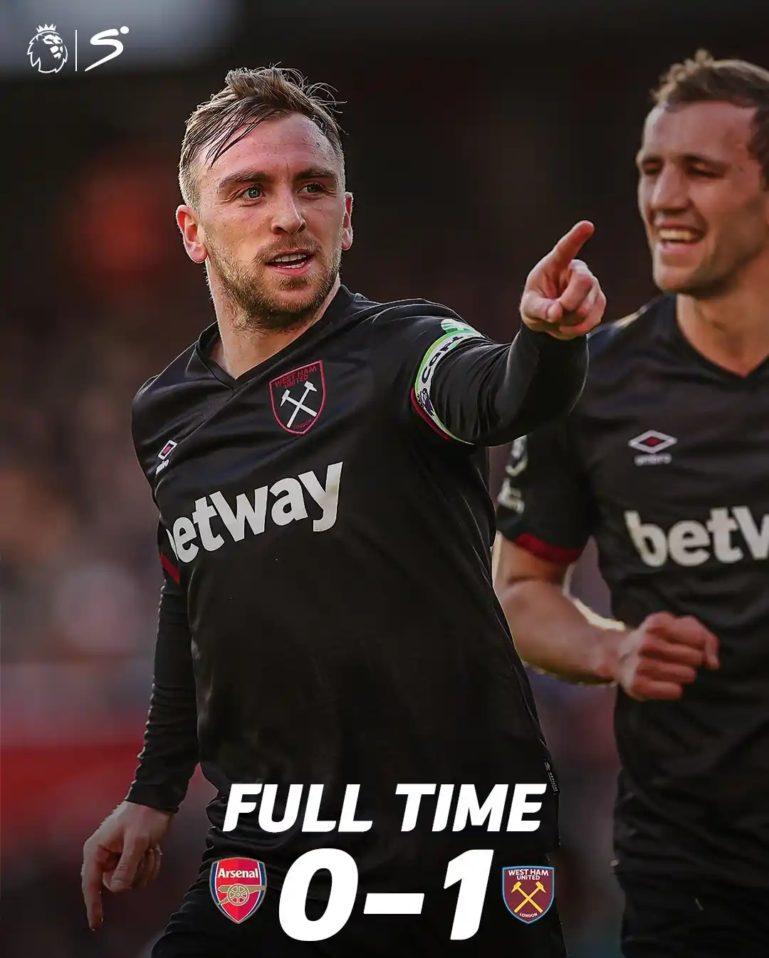 Image from DStv Kenya: *🚨Arsenal’s title hopes get 𝐇𝐀𝐌𝐌𝐄𝐑𝐄𝐃 🫠⚒️* ✅<a class="text-...