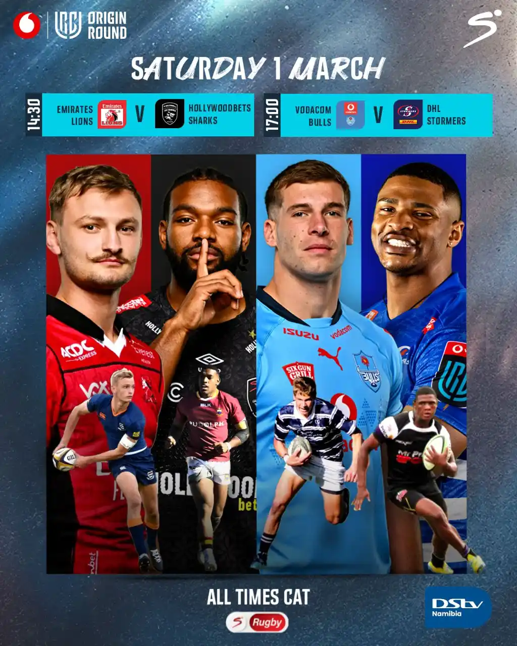 Image from DStv Namibia: ⚡️💥 It’s a showdown of epic proportions! The Bulls ⚔️ take on the Sto...