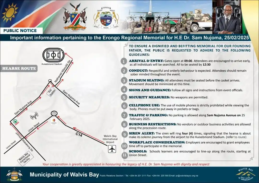 Image from DStv Namibia: *ANNOUNCEMENT* | Change in the procession routes for Walvis Bay Proces...